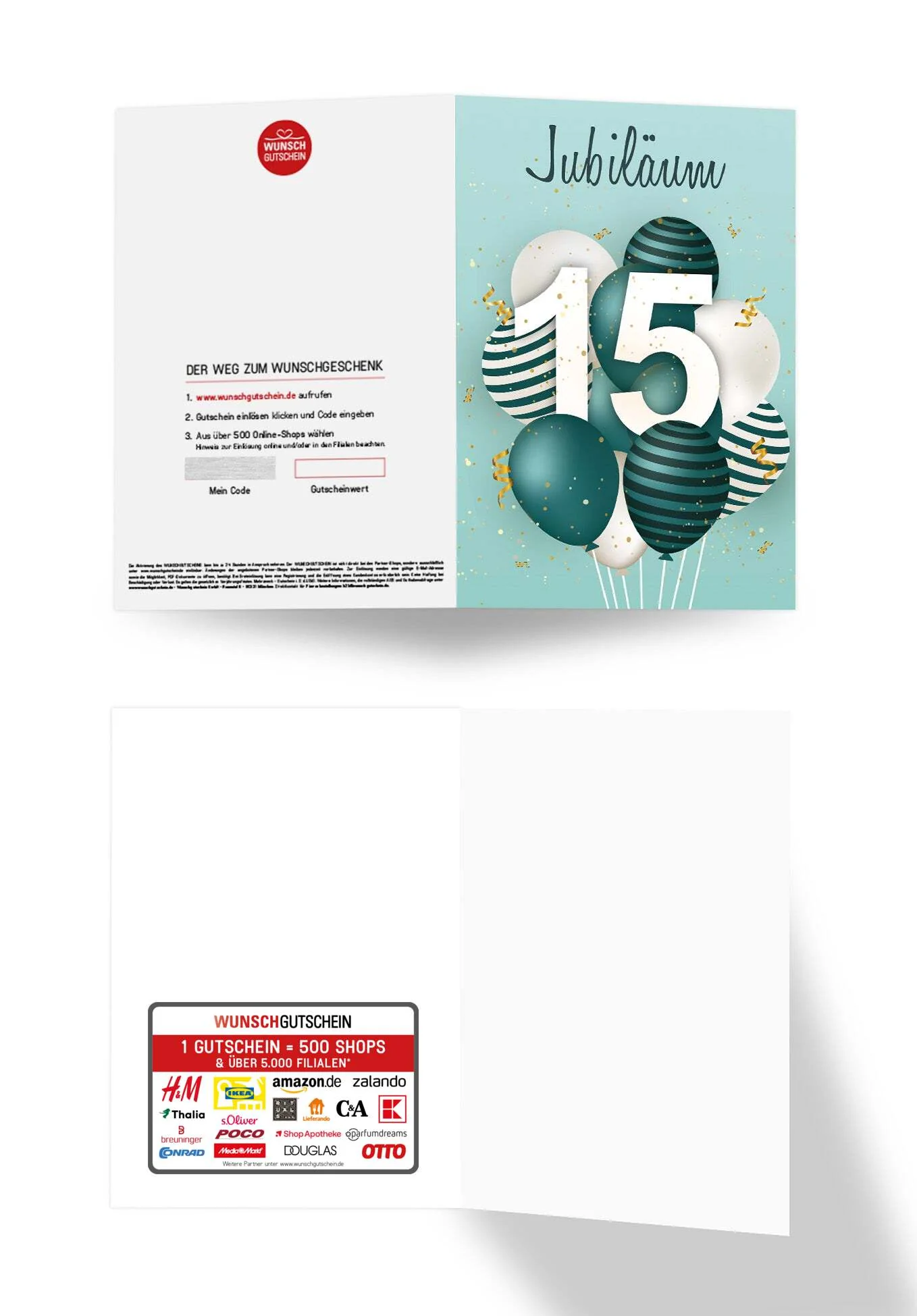 15 Jahre Jubiläum - Ballons Grün PDF - Image 3