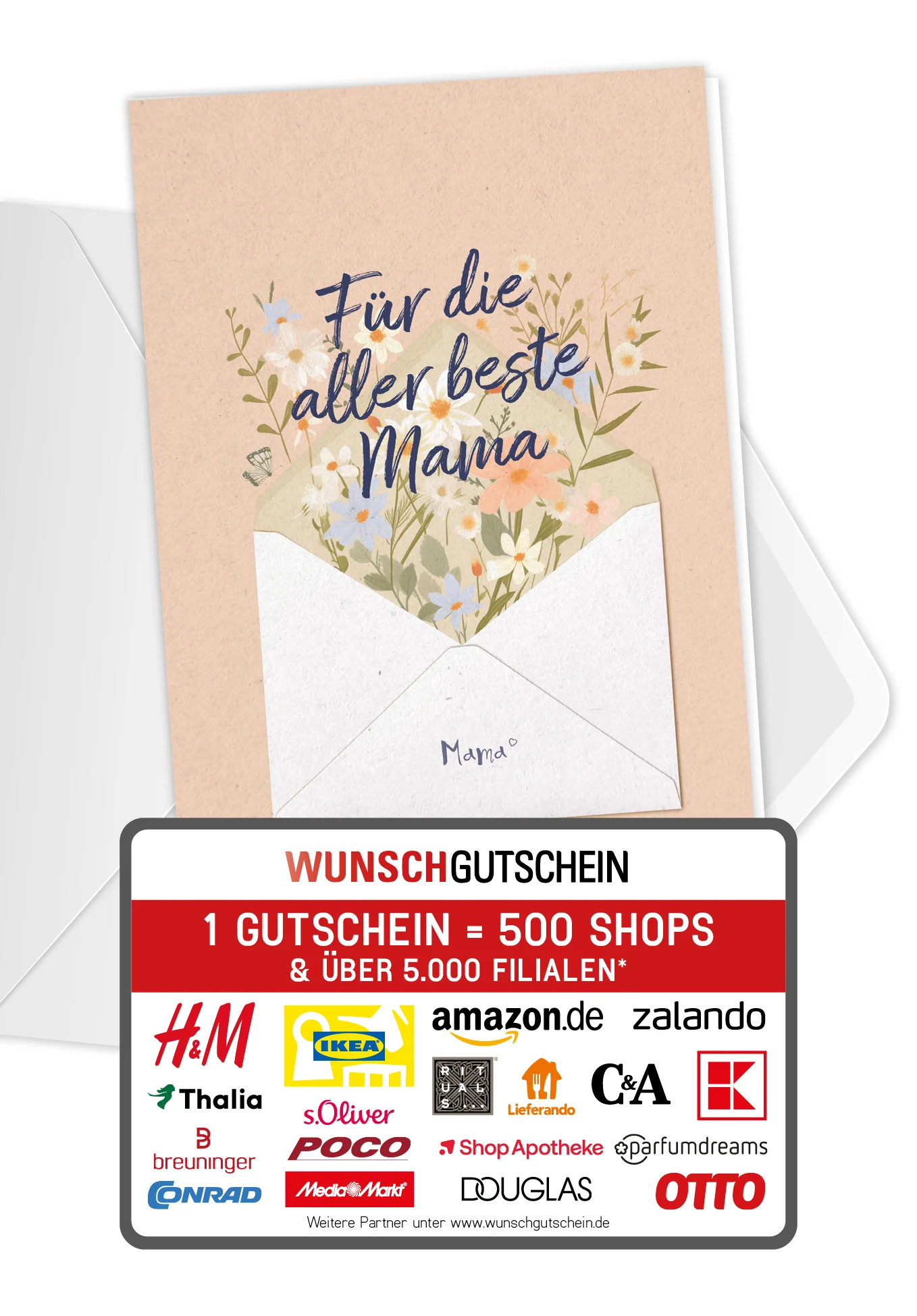 Aller beste Mama - Brief Blumen