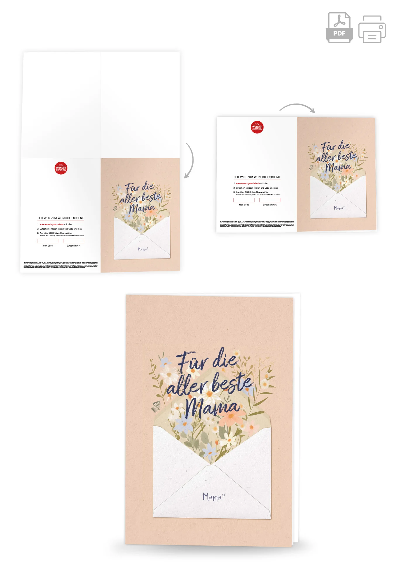 Aller beste Mama - Brief Blumen PDF - Image 4