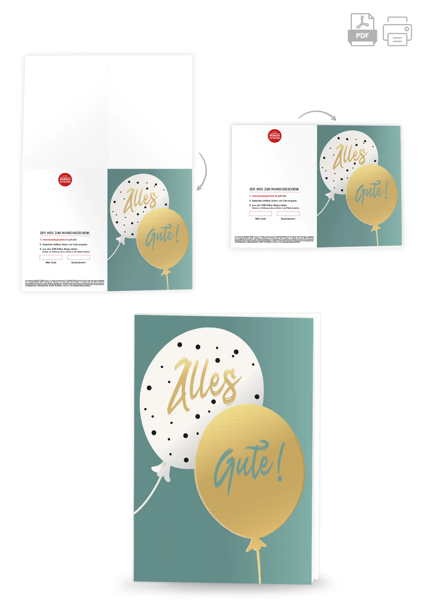 Alles Gute - Ballons Gold PDF - Image 4
