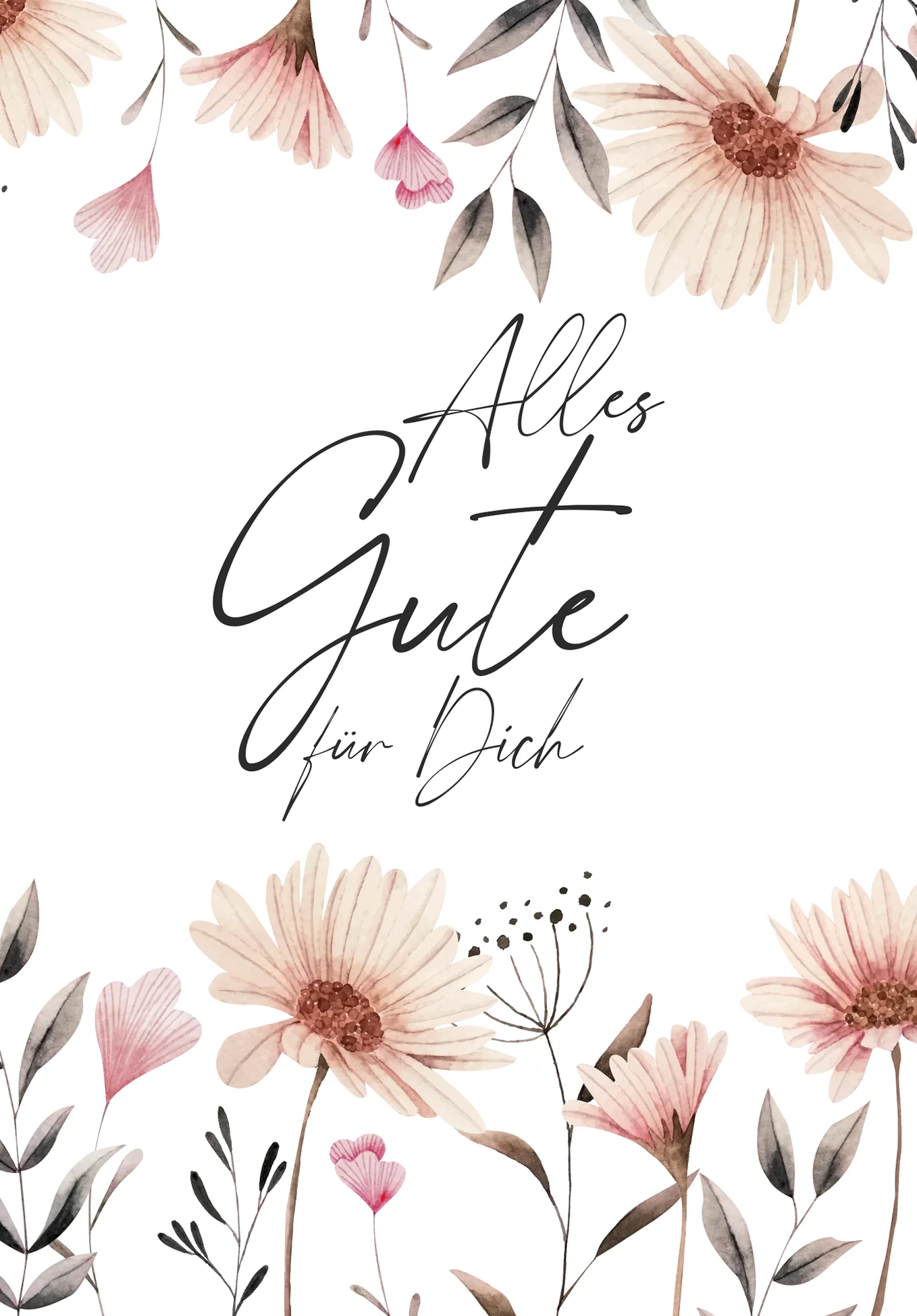Alles Gute - Blumen weiß - Image 2