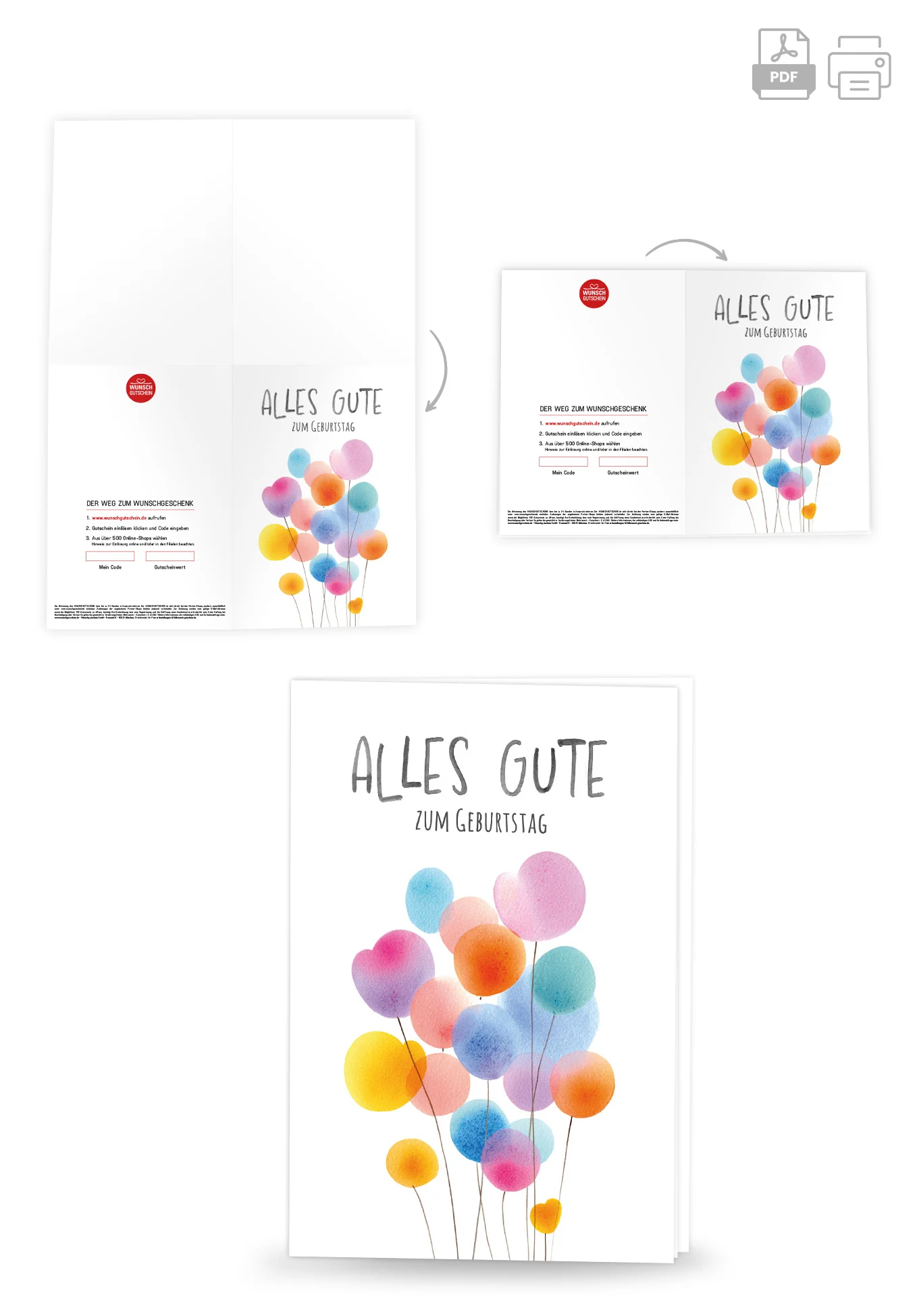 Alles Gute Geburtstag - Ballons Bunt PDF - Image 4
