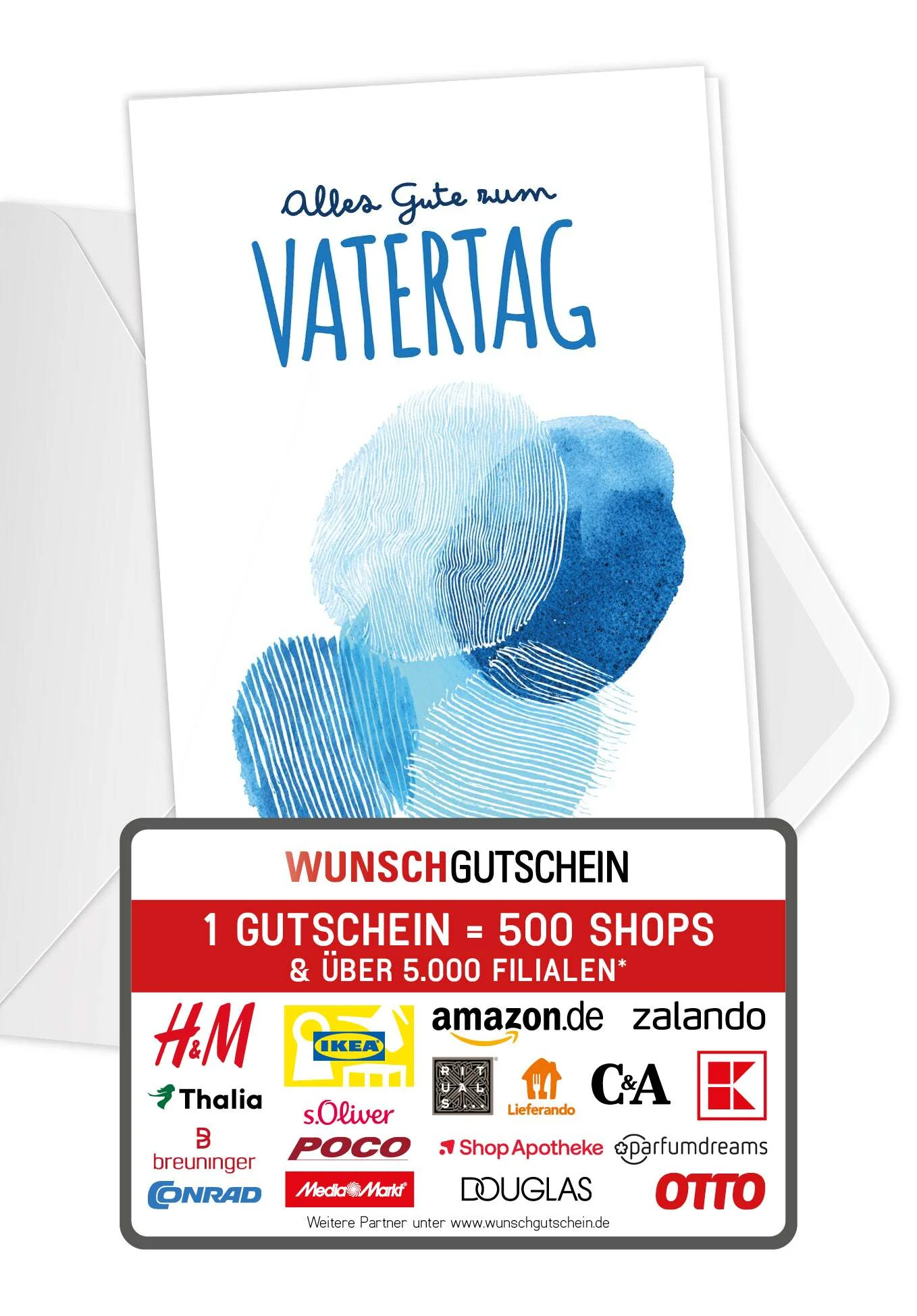 Alles Gute zum Vatertag - Blaue Formen PDF
