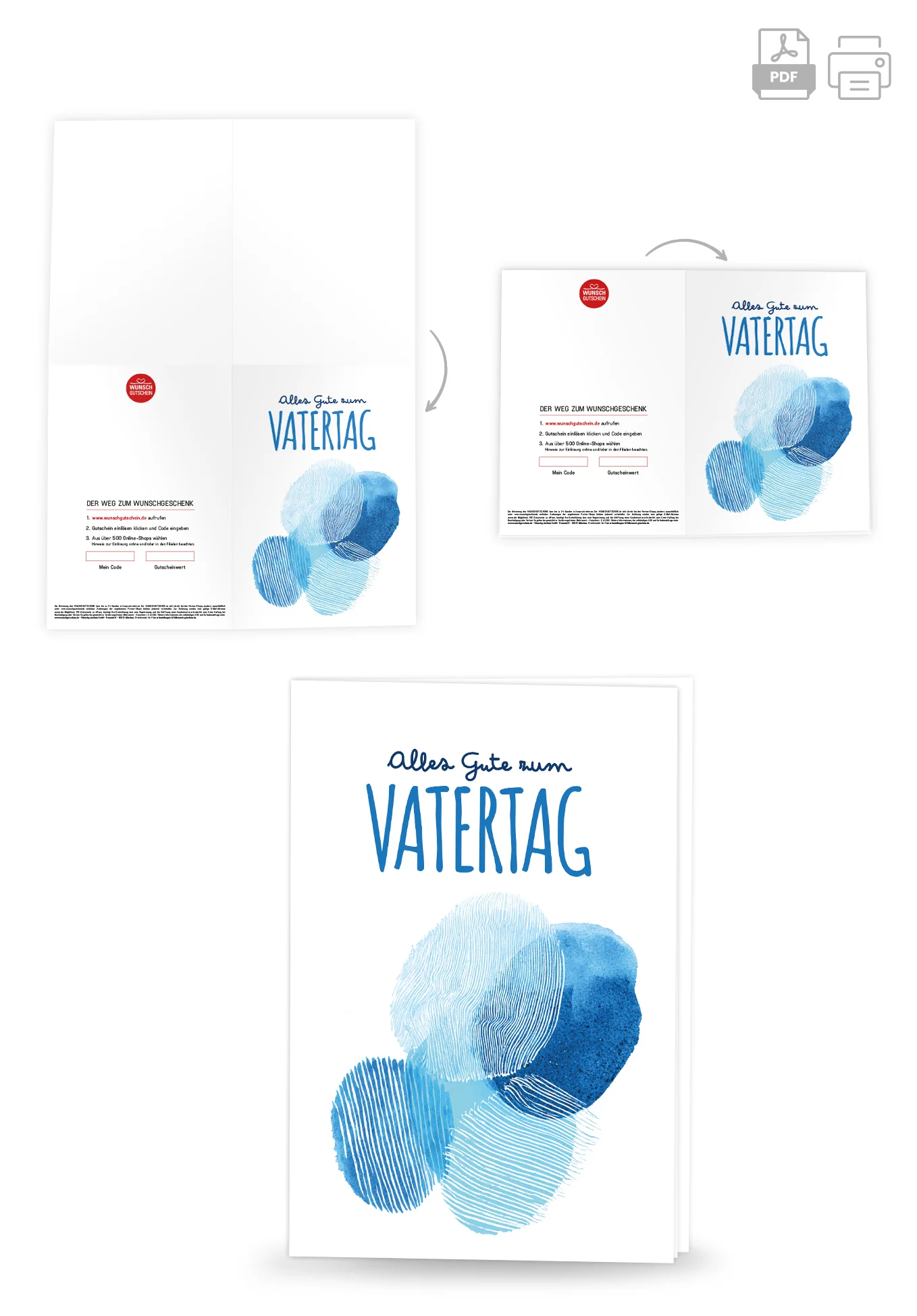Alles Gute zum Vatertag - Blaue Formen PDF - Image 4