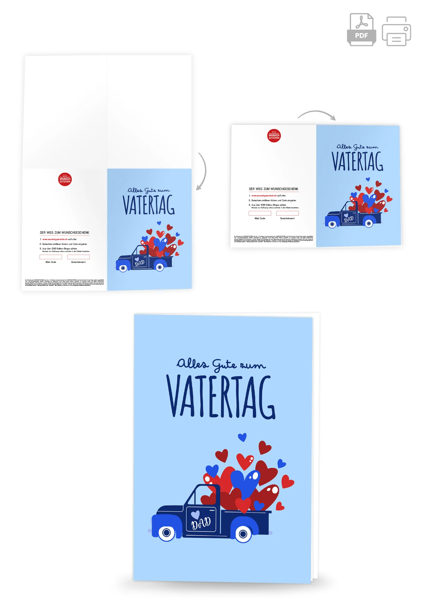Alles Gute zum Vatertag - Laster Herzen Blau - Image 4