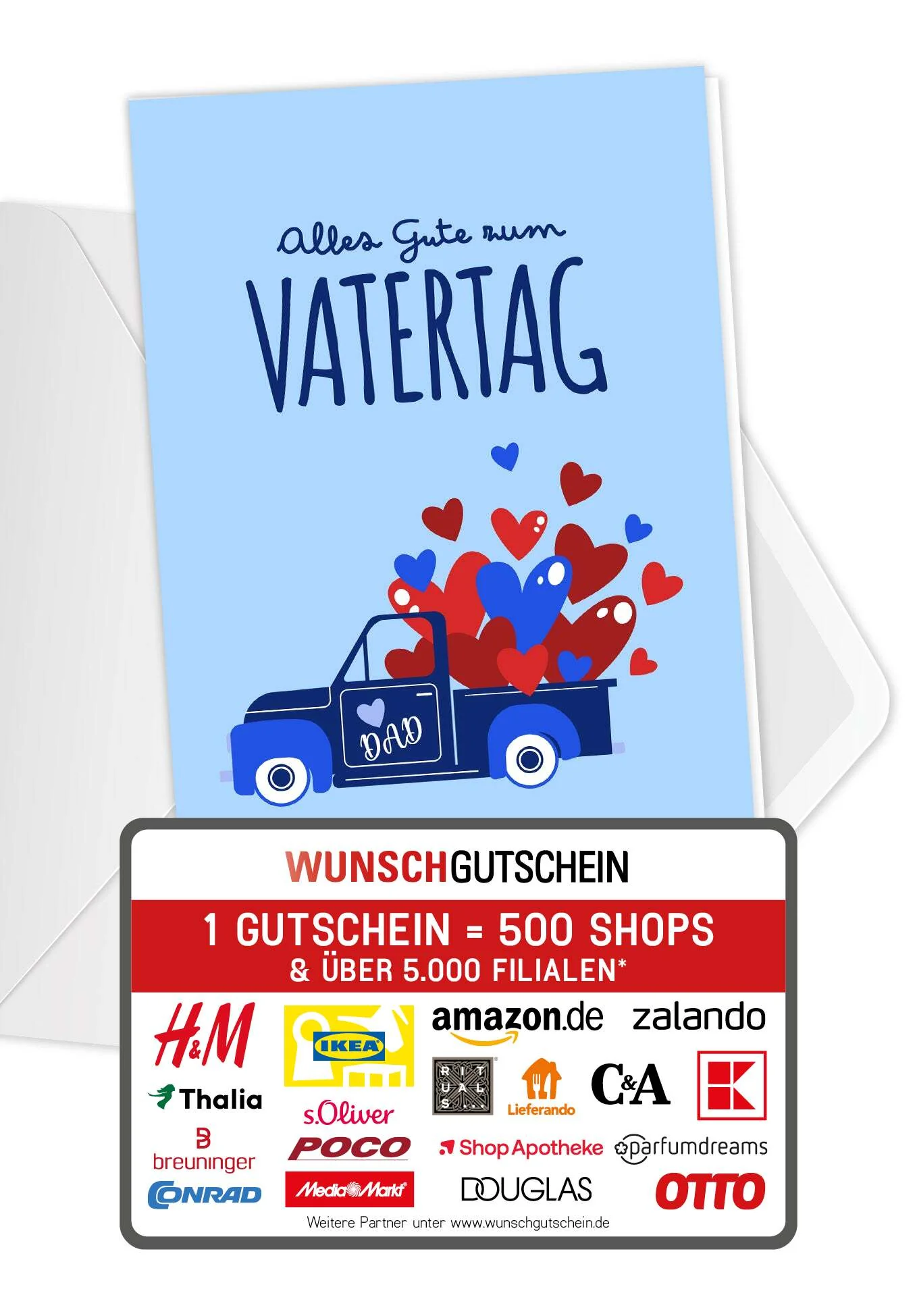 Alles Gute zum Vatertag - Laster Herzen Blau PDF