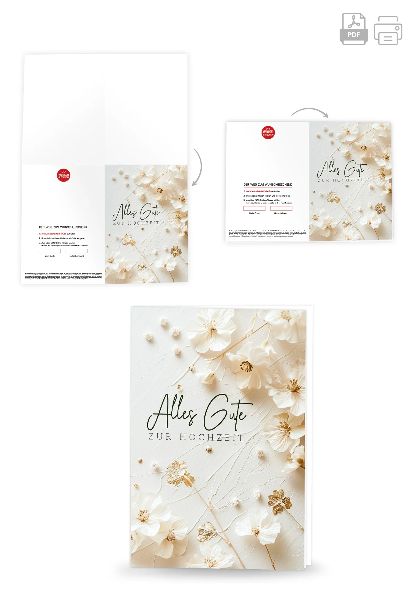 Alles Gute zur Hochzeit - Blumen Weiss PDF - Image 4