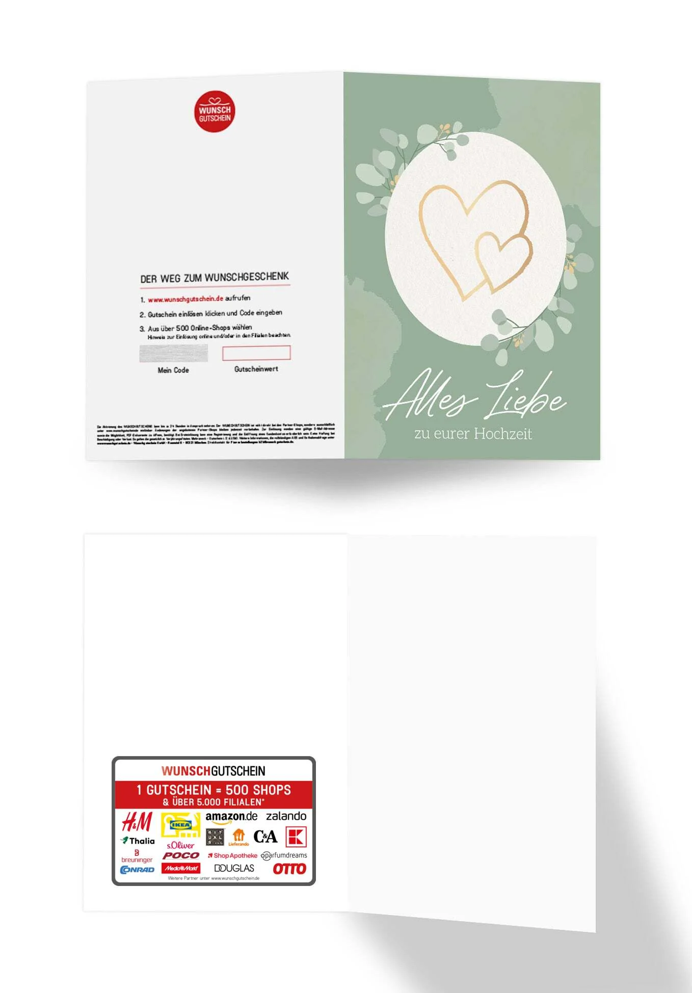 Alles Liebe zu eurer Hochzeit - Herzen Gold - Image 3