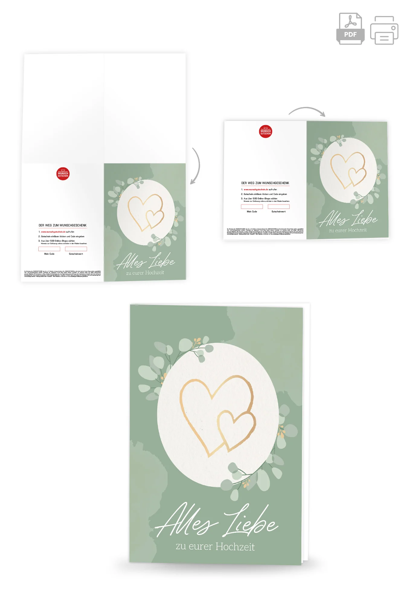 Alles Liebe zu eurer Hochzeit - Herzen Gold - Image 4