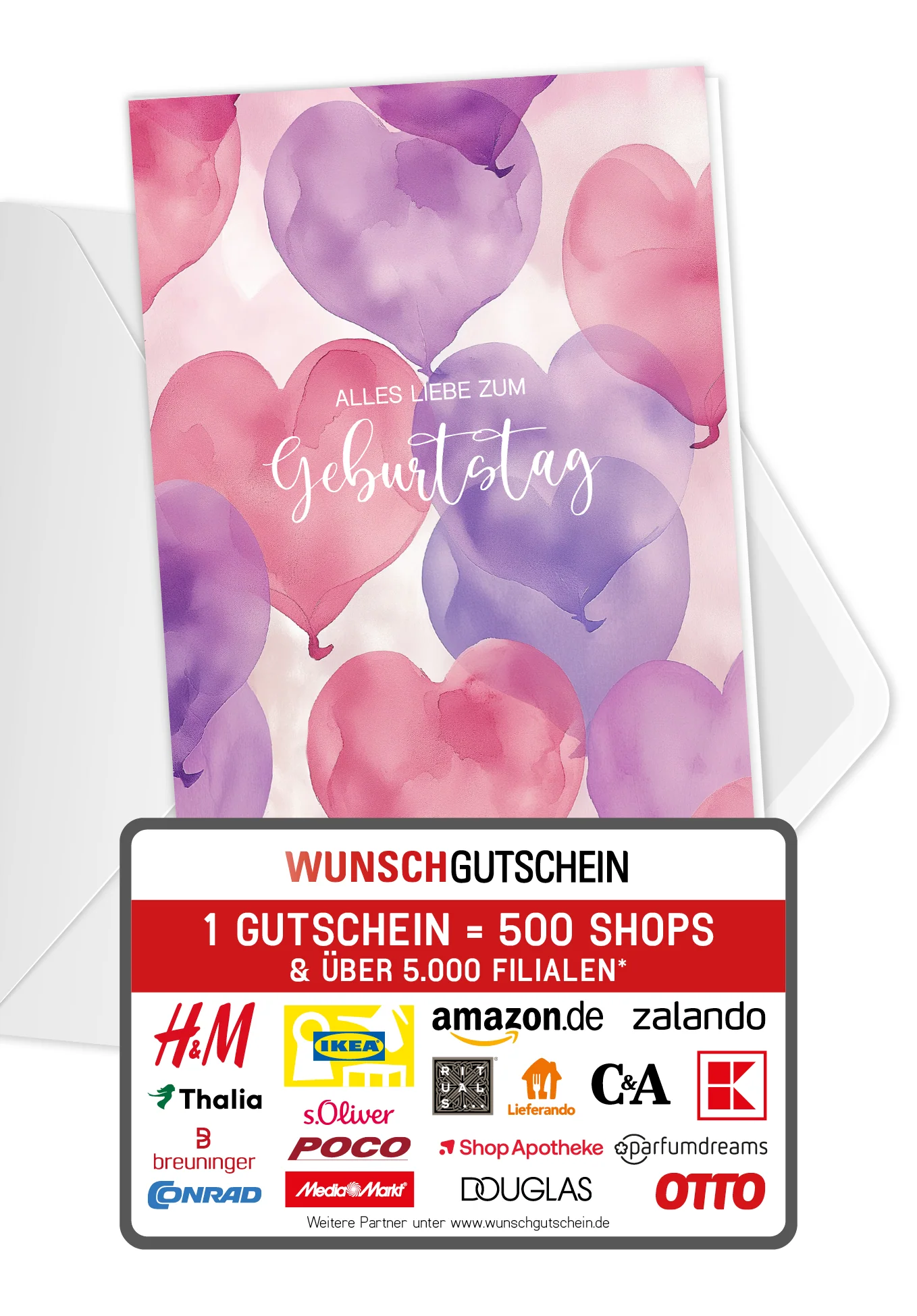 Alles Liebe zum Geburtstag - Herzen Pink PDF