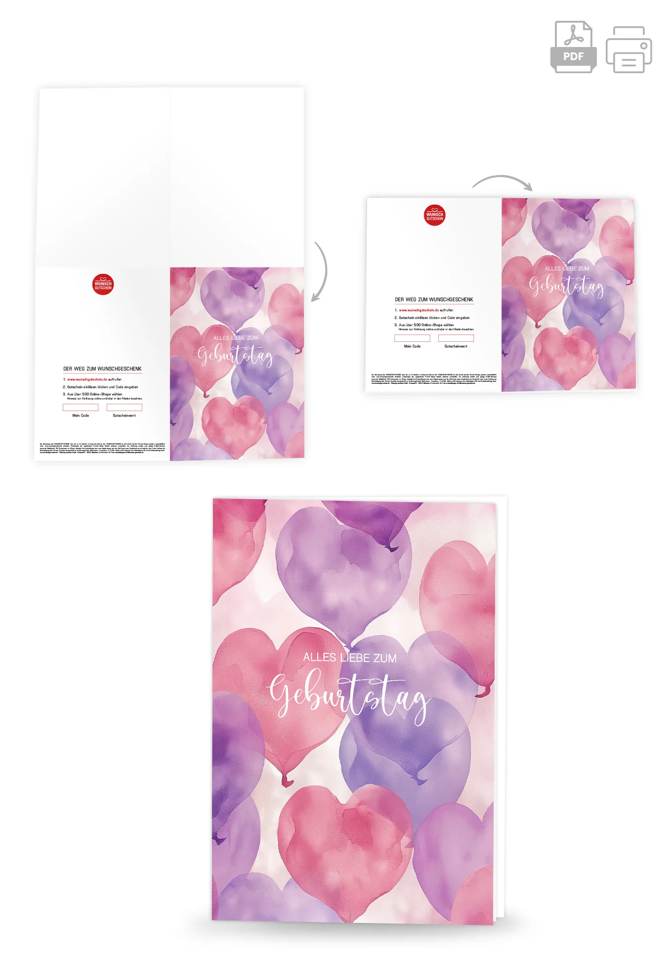 Alles Liebe zum Geburtstag - Herzen Pink PDF - Image 4