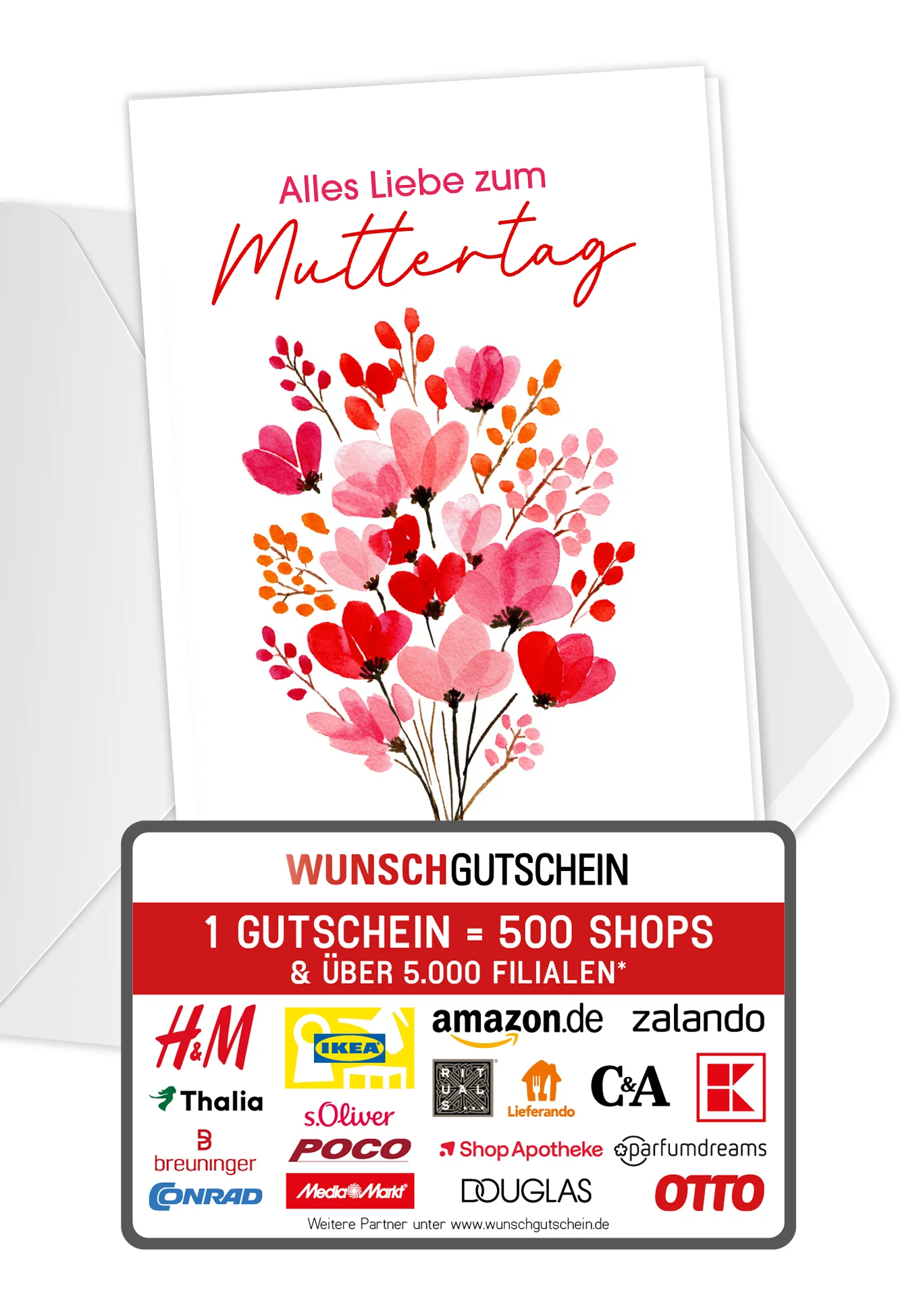 Alles Liebe zum Muttertag - Blumenstrauß Rosa Rot PDF