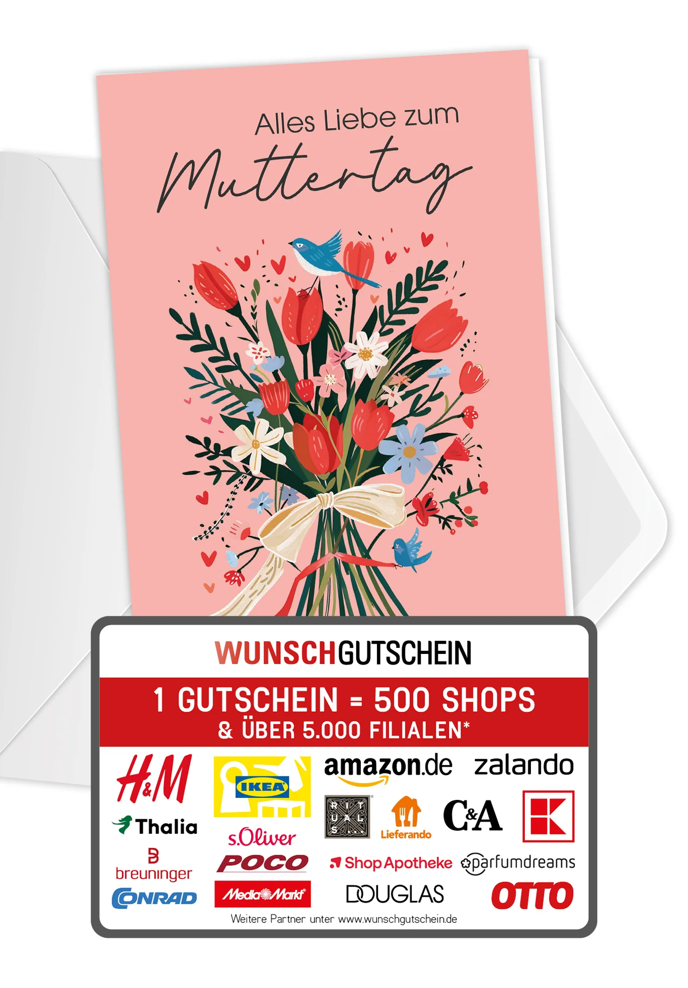 Alles Liebe zum Muttertag - Blumenstrauß Vogel PDF