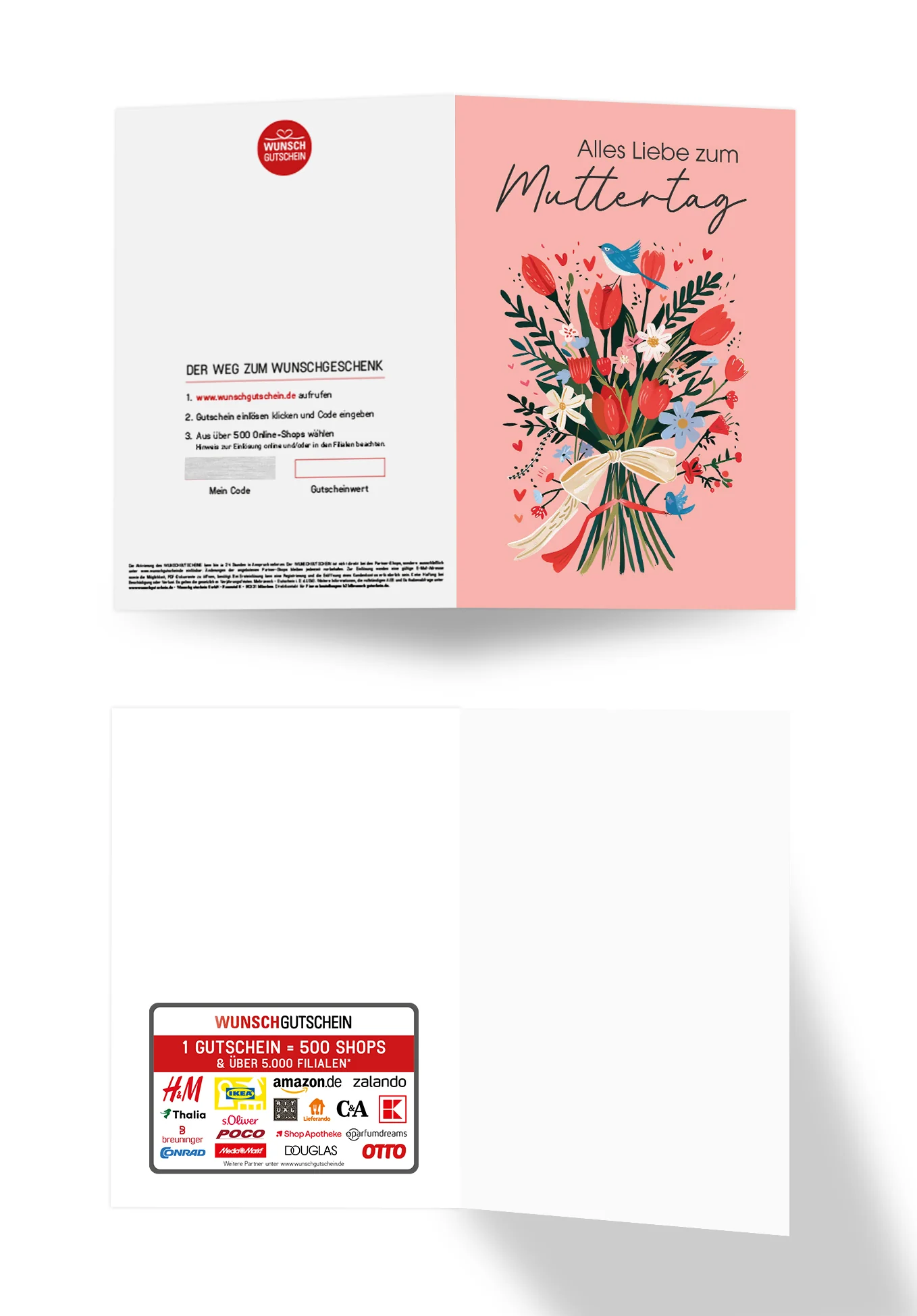 Alles Liebe zum Muttertag - Blumenstrauß Vogel PDF - Image 3