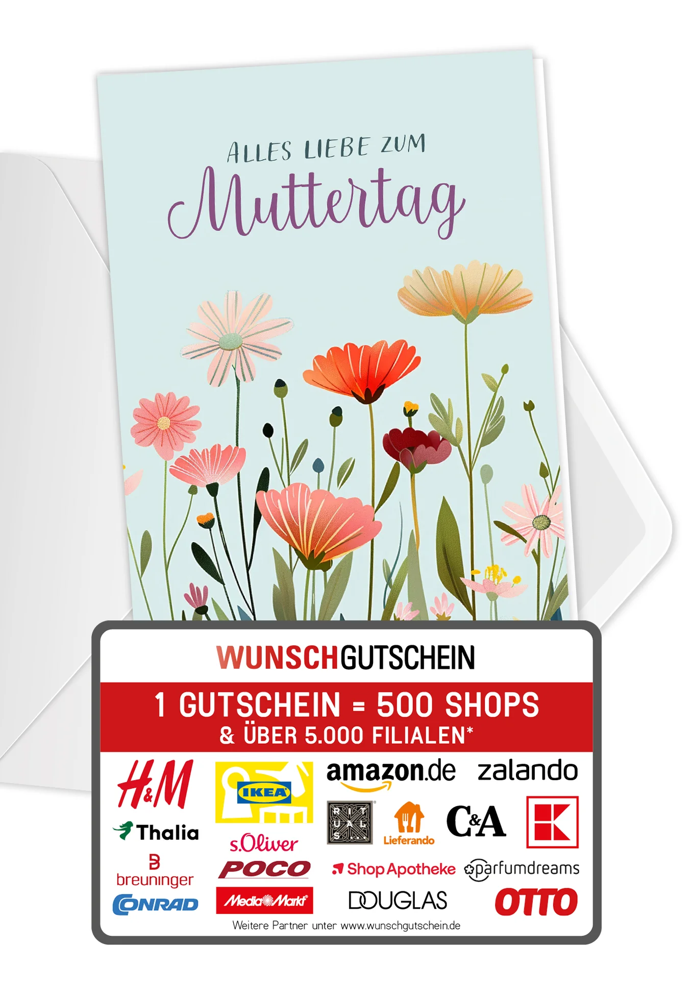 Alles Liebe zum Muttertag - Blumenwiese Blau PDF