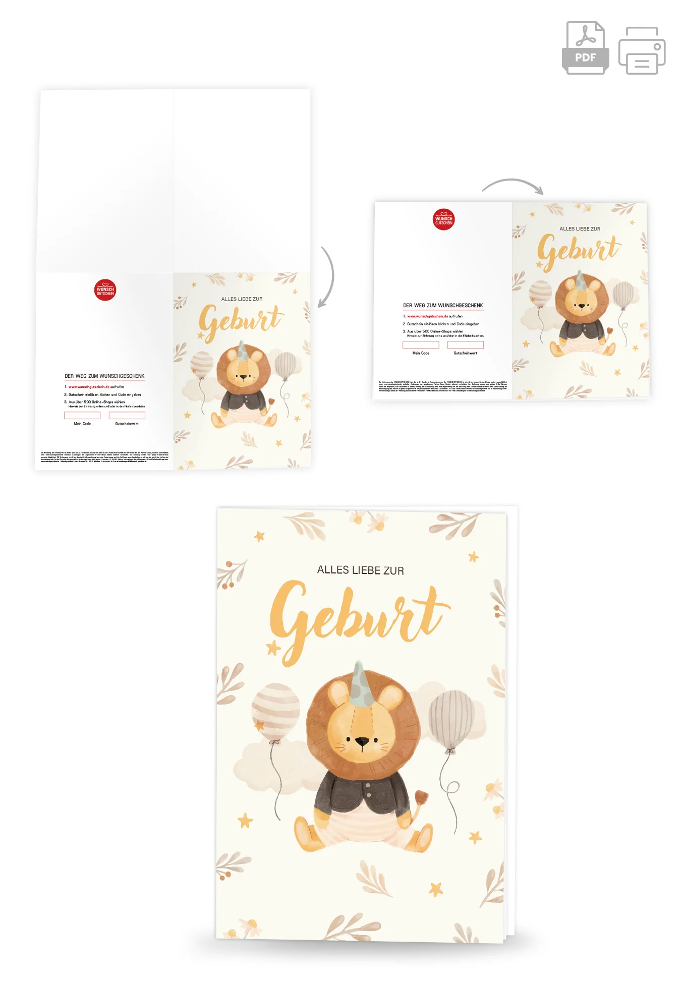 Alles Liebe zur Geburt - Löwe Beige - Image 4