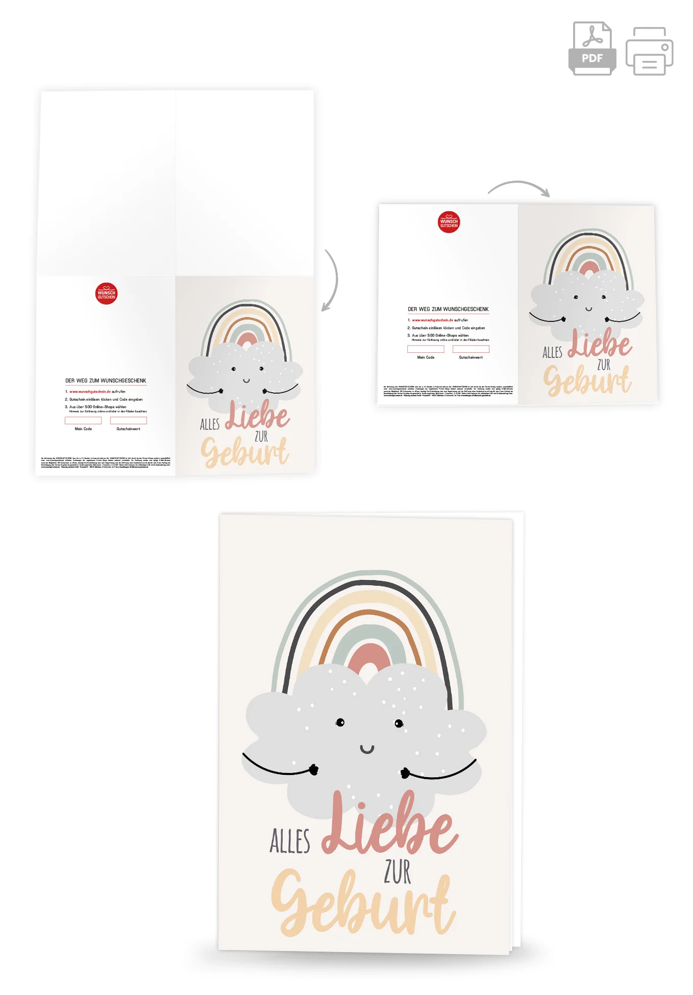 Alles Liebe zur Geburt - Wolke Regenbogen PDF - Image 4