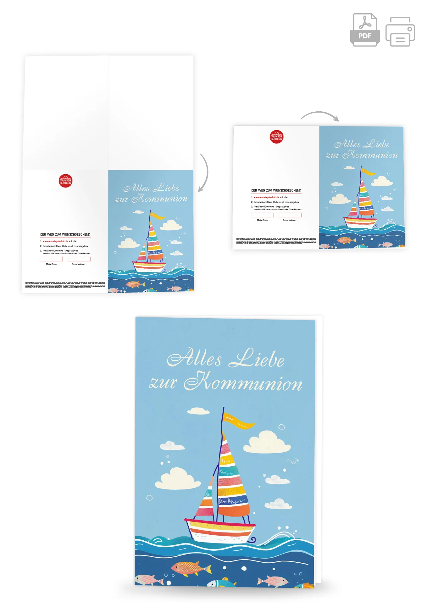 Alles Liebe zur Kommunion - Segelboot - Image 4