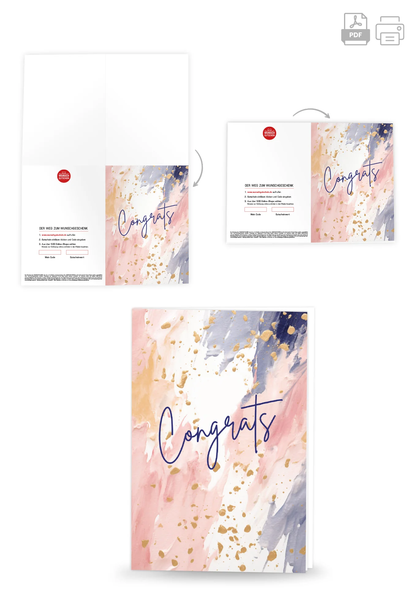 Congrats - Aquarell Bunt - Image 4