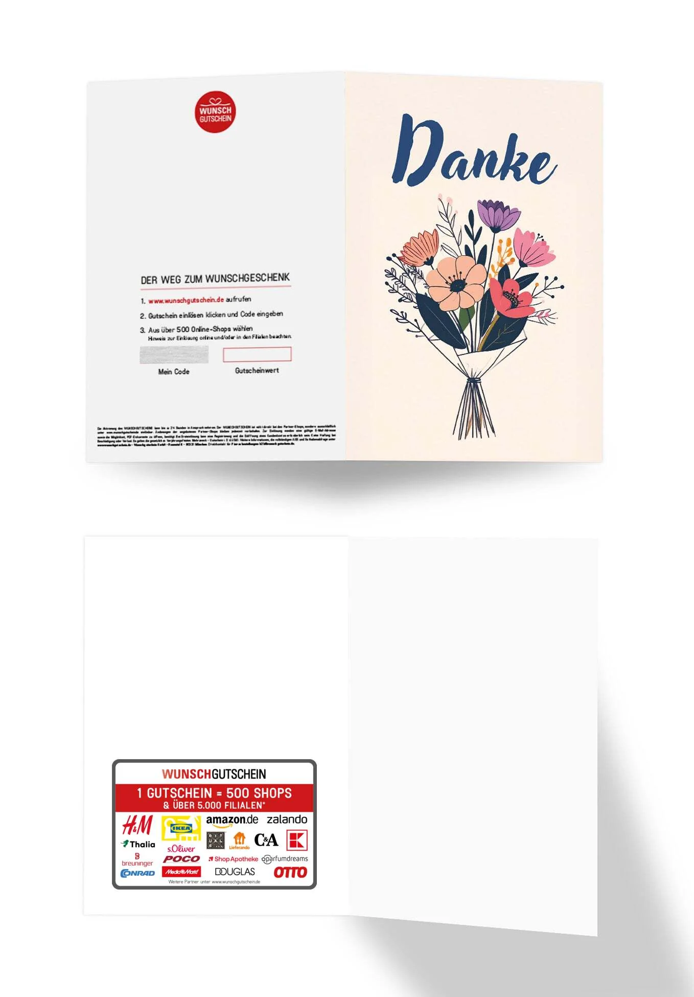 Danke - Blumenstrauß Beige - Image 3