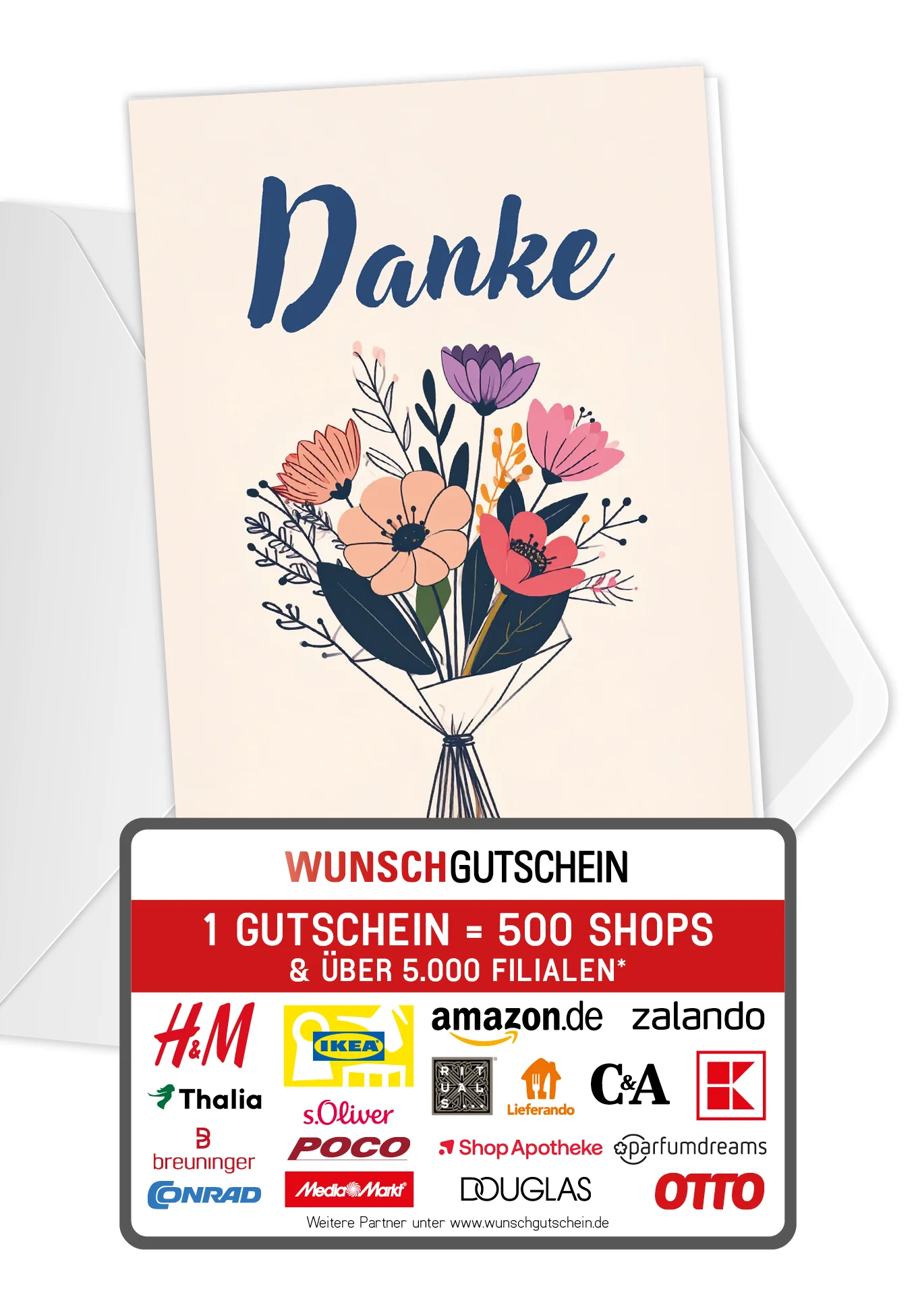 Danke - Blumenstrauß Beige PDF
