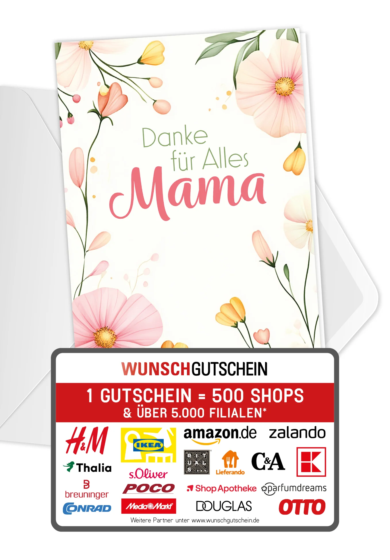 Danke für Alles Mama - Blumenrahmen PDF