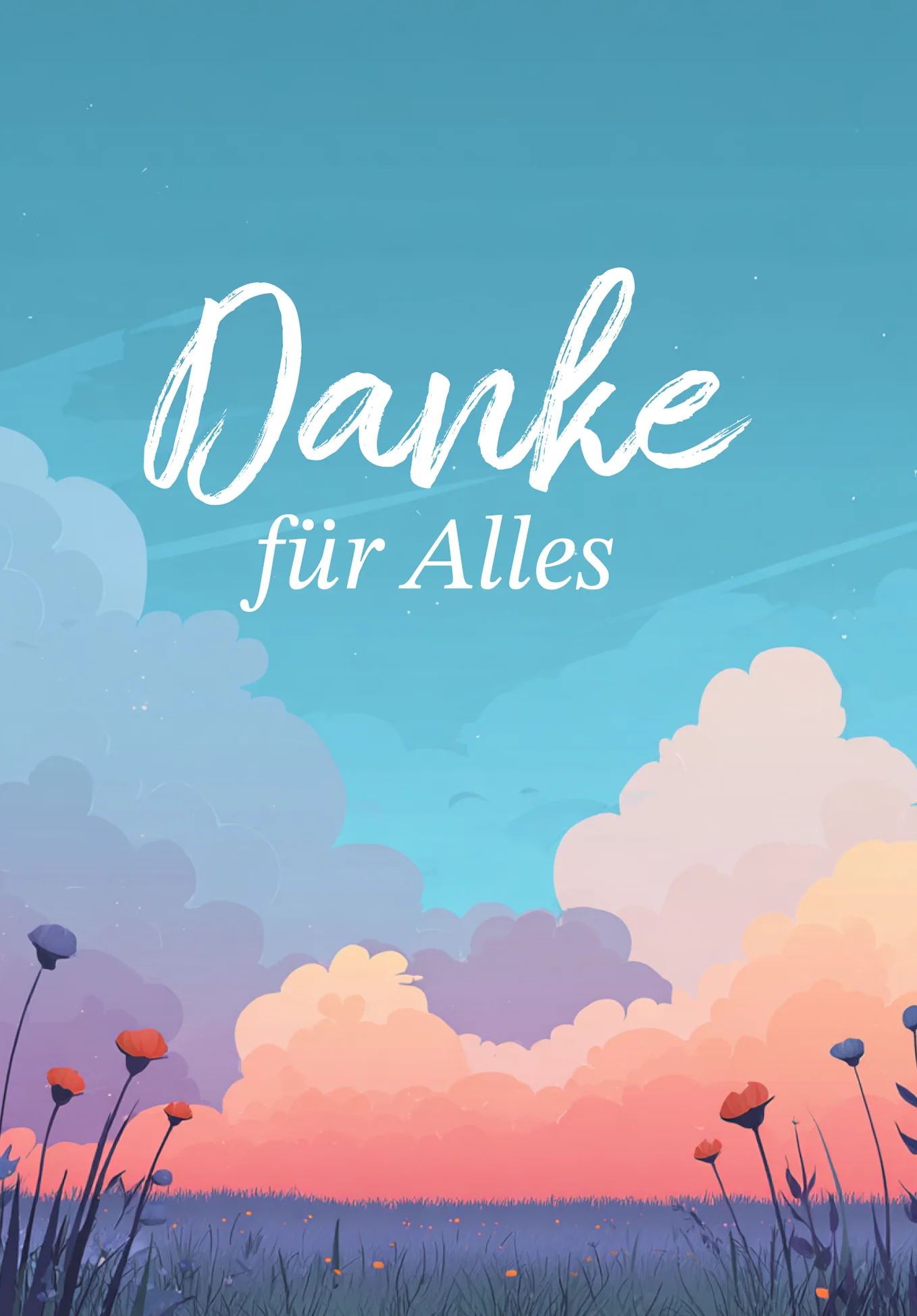Danke für Alles - Bunte Wolken PDF - Image 2