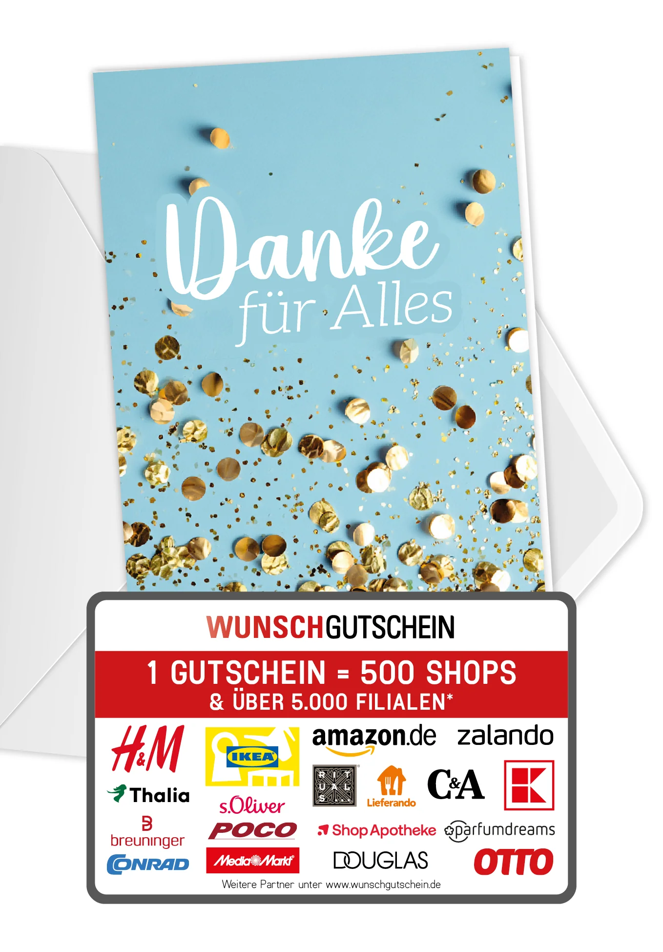 Danke für Alles - Konfetti Blau