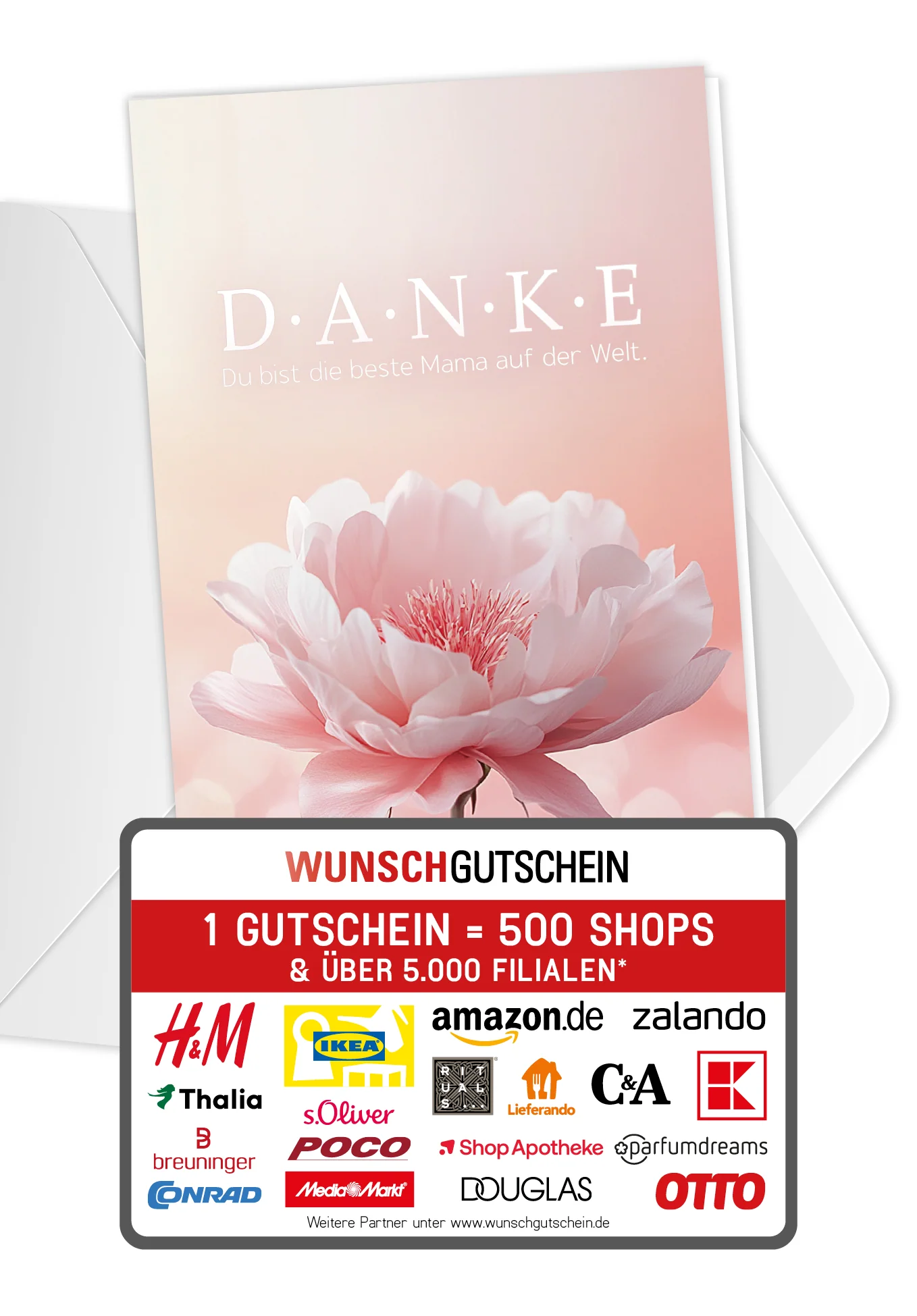 Danke Mama - Blume Rosa