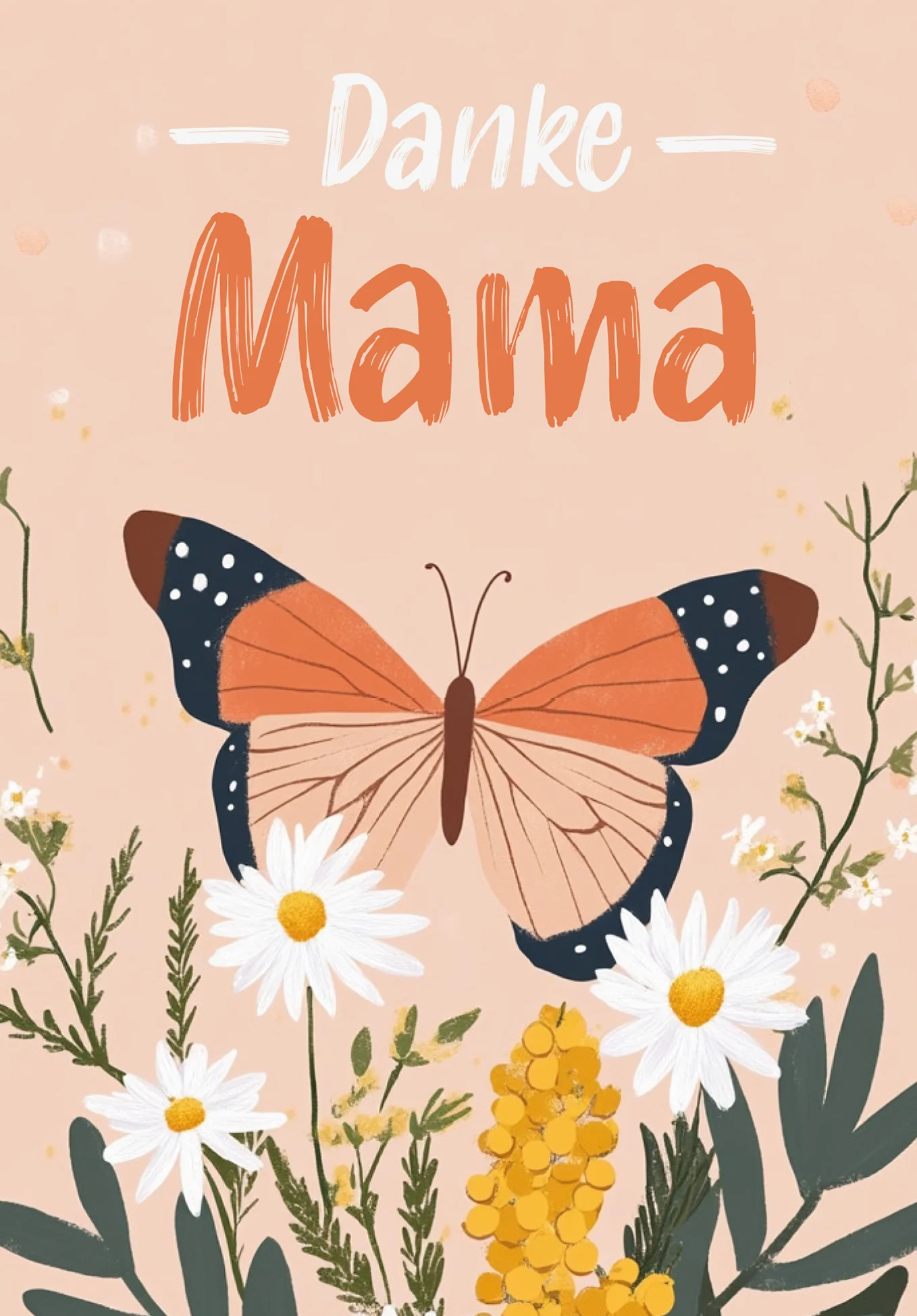 Danke Mama - Schmetterling Orange - Image 2