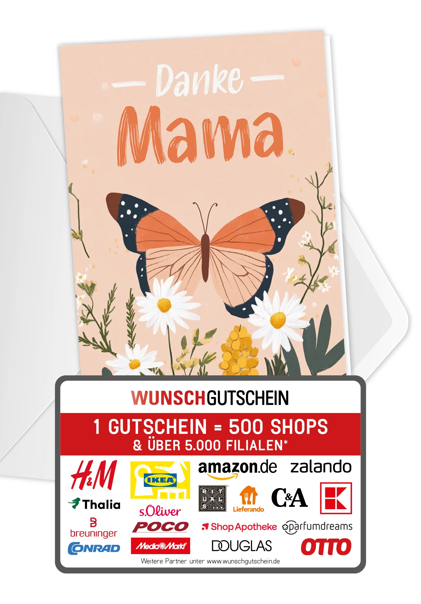 Danke Mama - Schmetterling Orange PDF