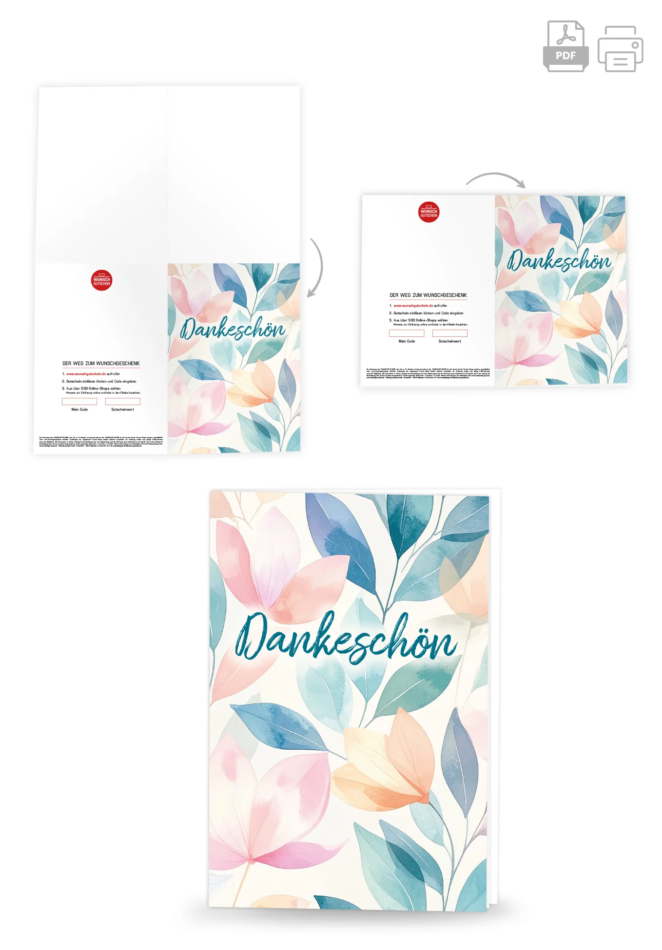Dankeschön - Blätter Bunt PDF - Image 4