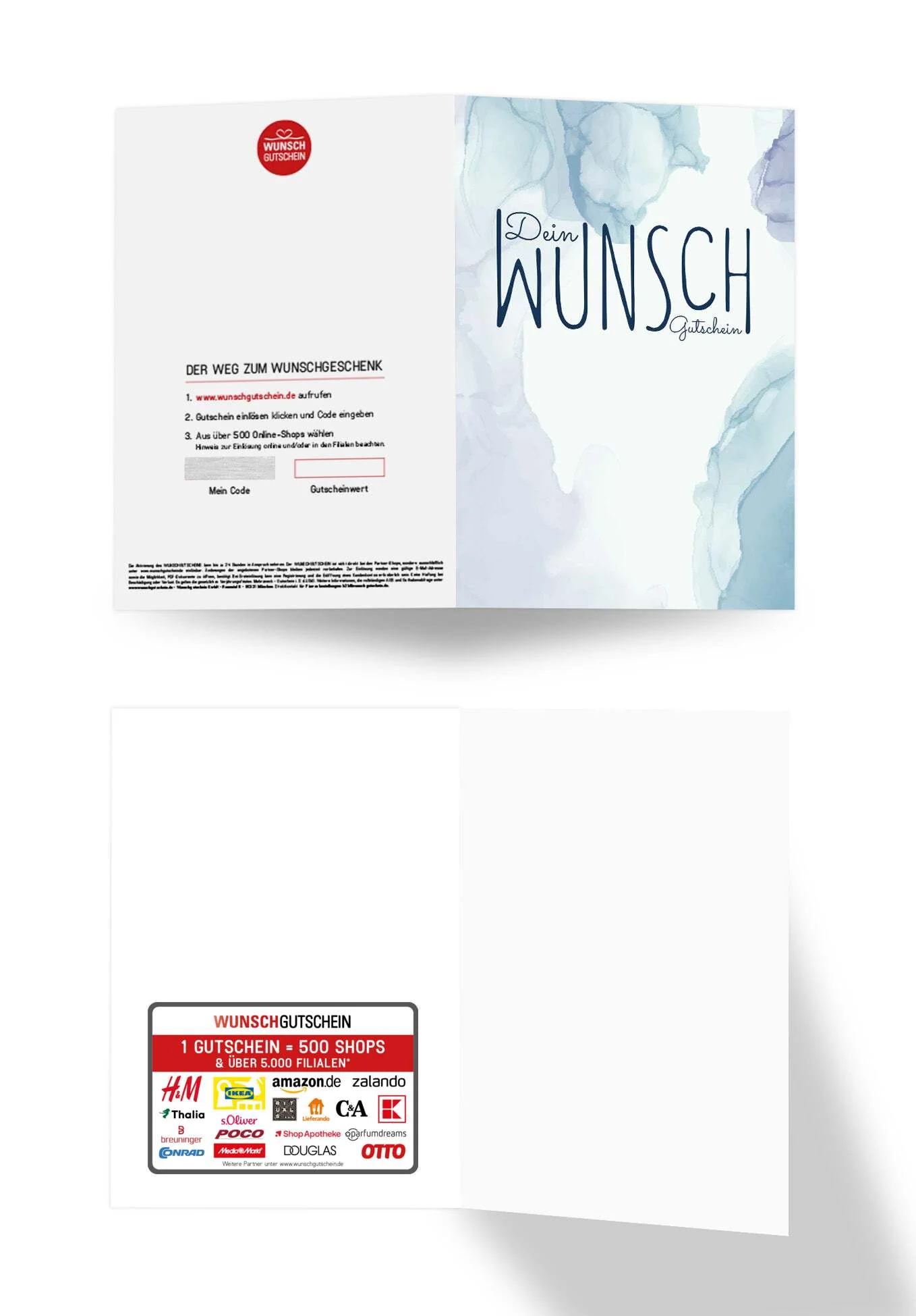 Dein Wunschgutschein - Aquarell Blau - Image 3