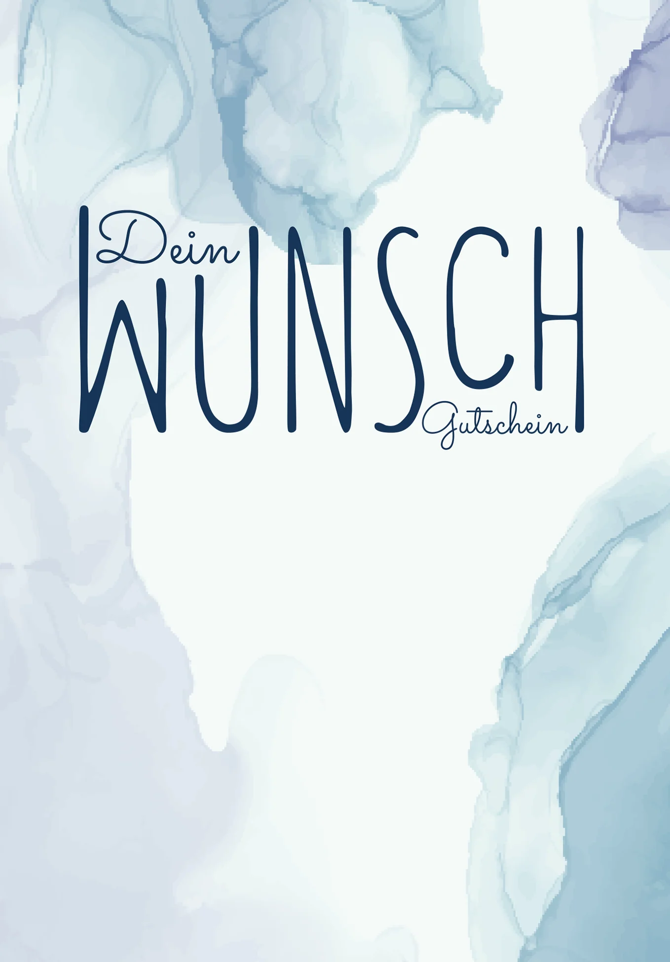 Dein Wunschgutschein - Aquarell Blau PDF - Image 2