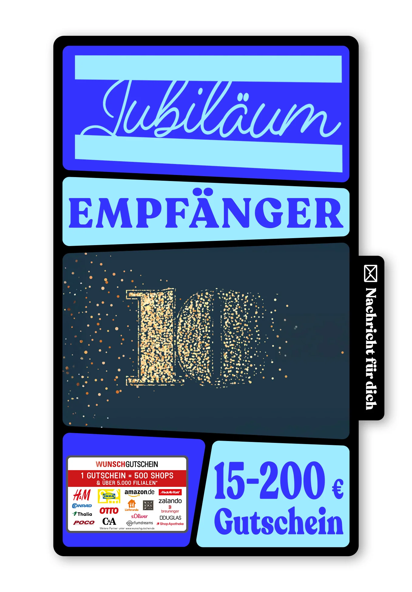 Digital - 10 Jahre Jubiläum - Blau Gold