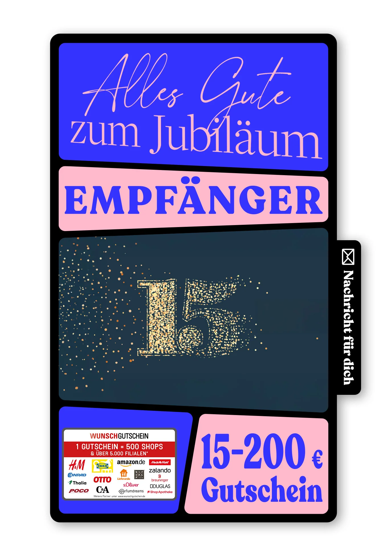 Digital - 15 Jahre Jubiläum - Blau Gold