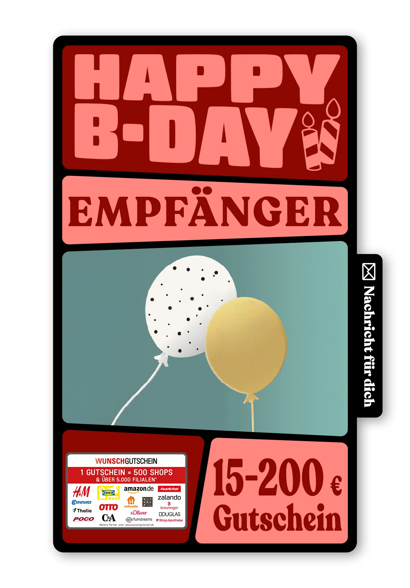 Digital - Alles Gute - Ballons Gold