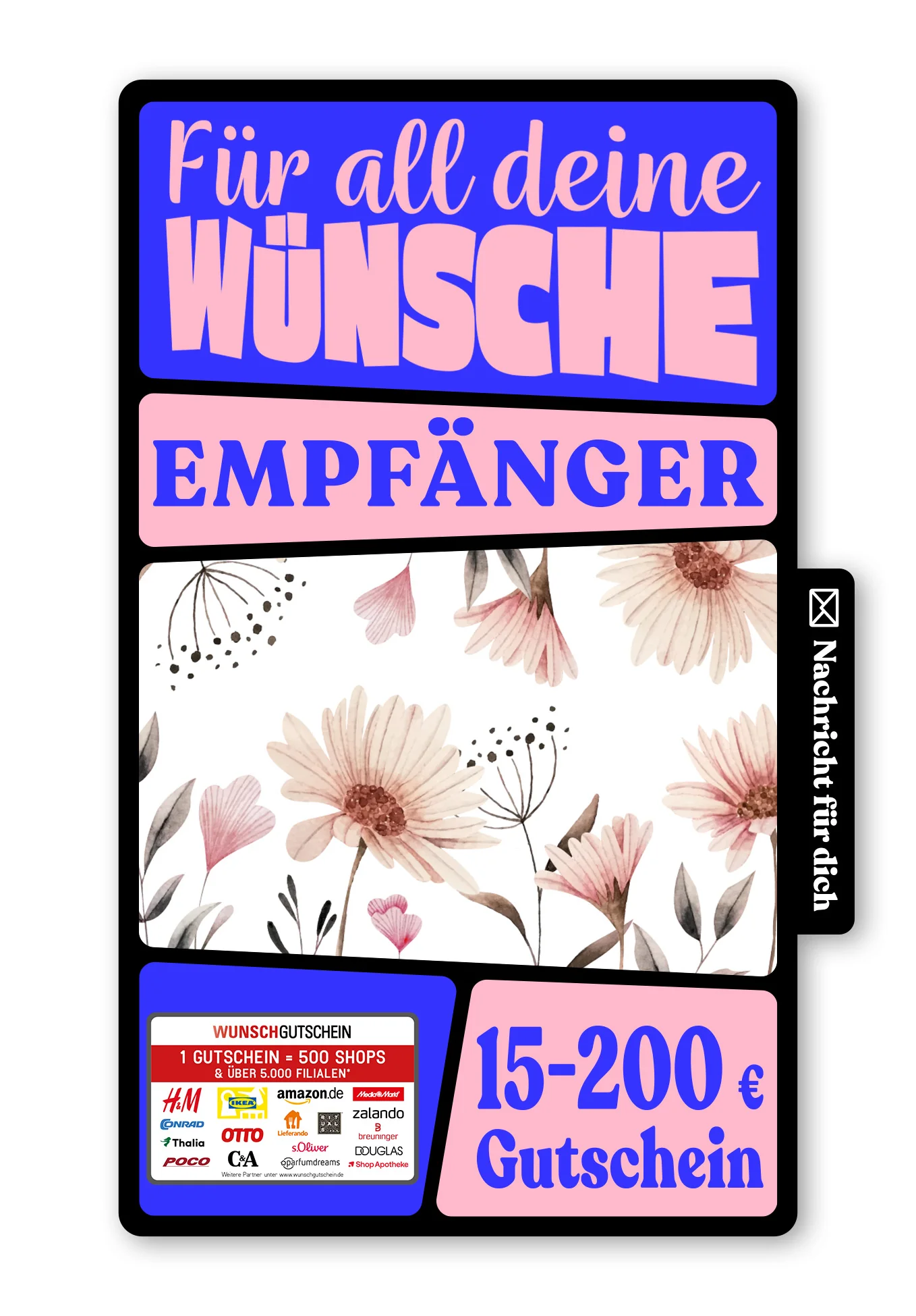 Digital - Alles Gute - Blumen weiß