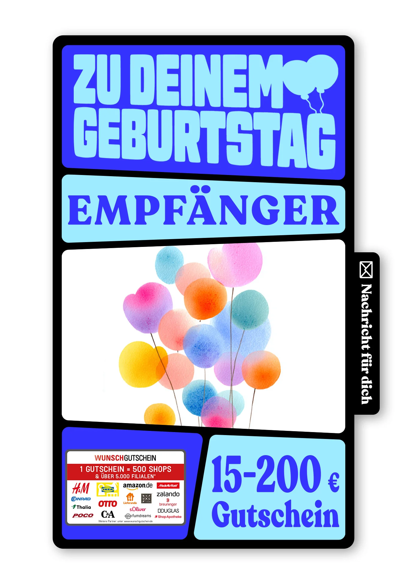 Digital - Alles Gute Geburtstag - Ballons Bunt