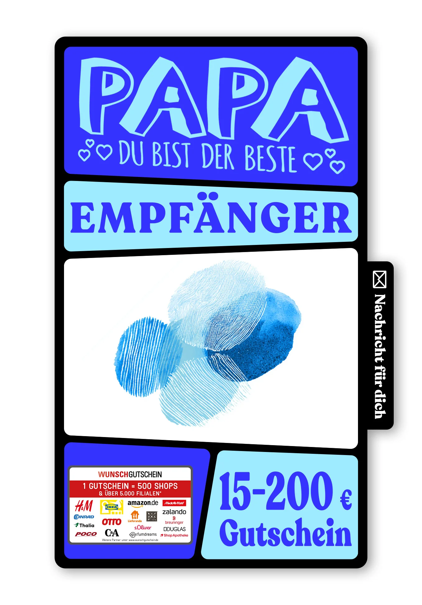 Digital - Alles Gute zum Vatertag - Blaue Formen