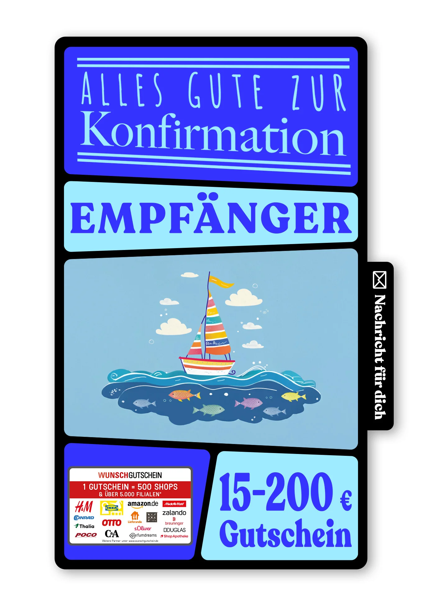 Digital - Alles Liebe zur Kommunion - Segelboot