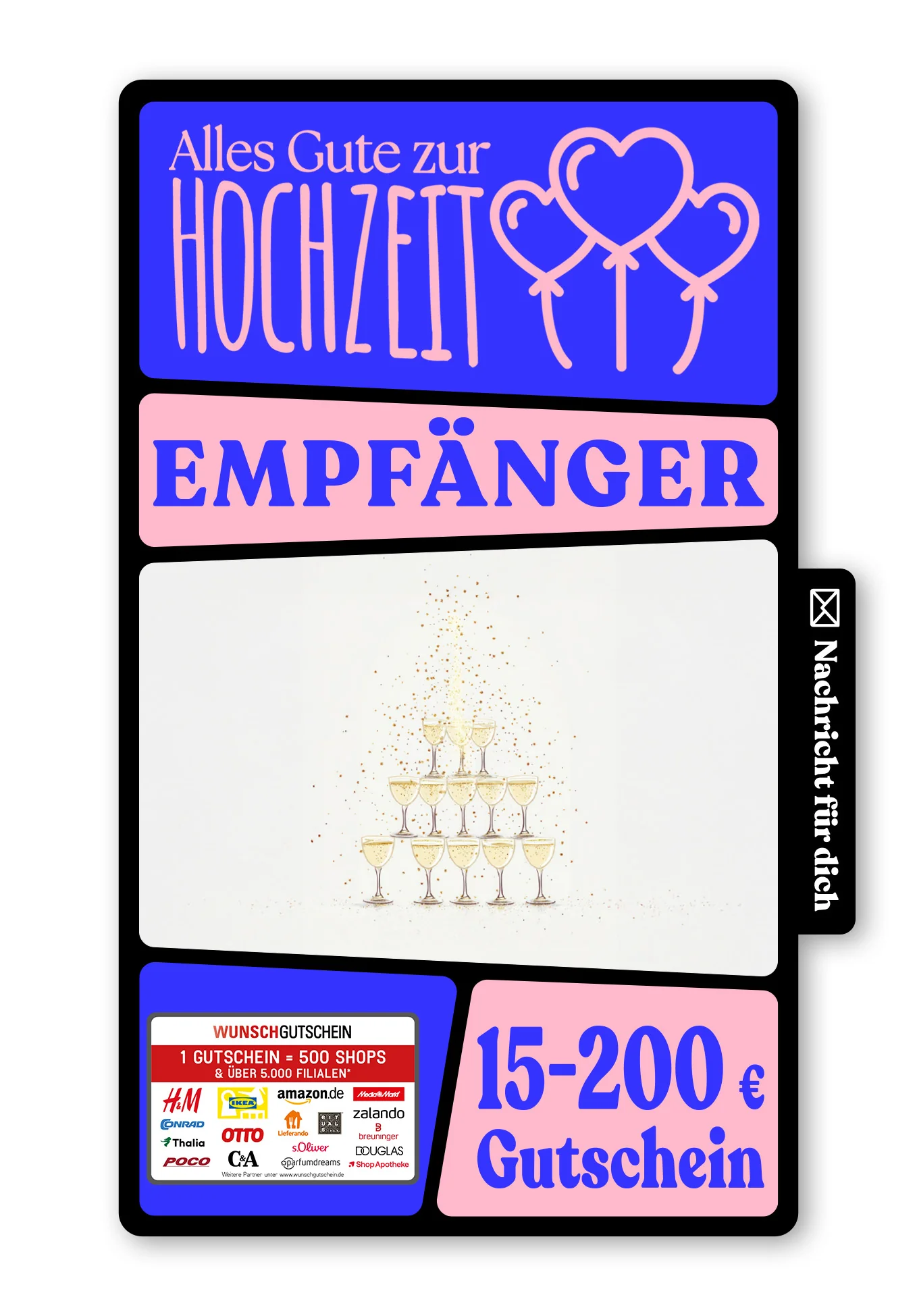 Digital - Auf euch - Champagner Pyramide