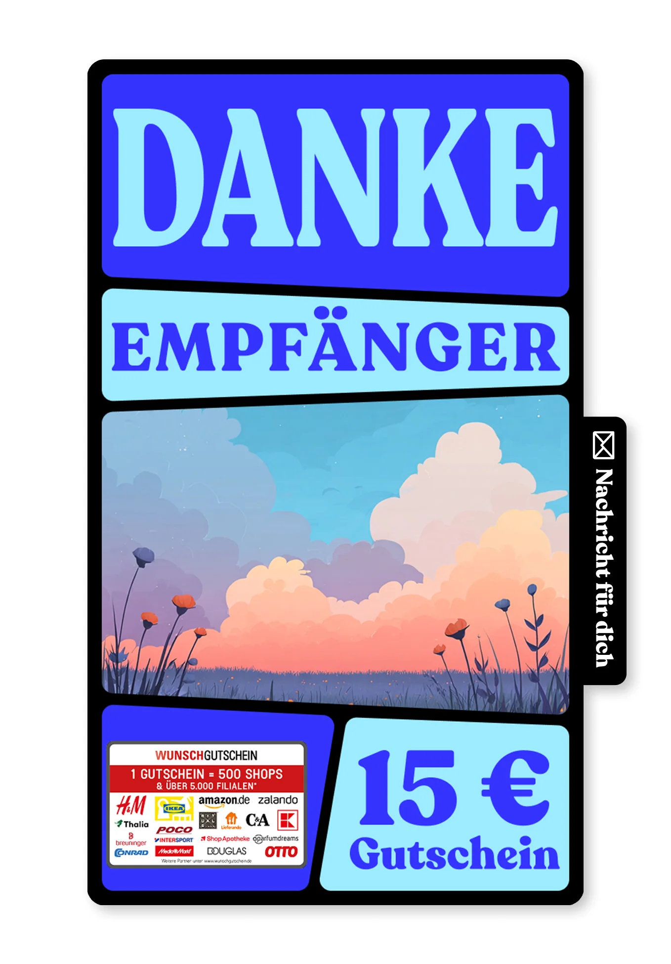 Digital - Danke für Alles - Bunte Wolken