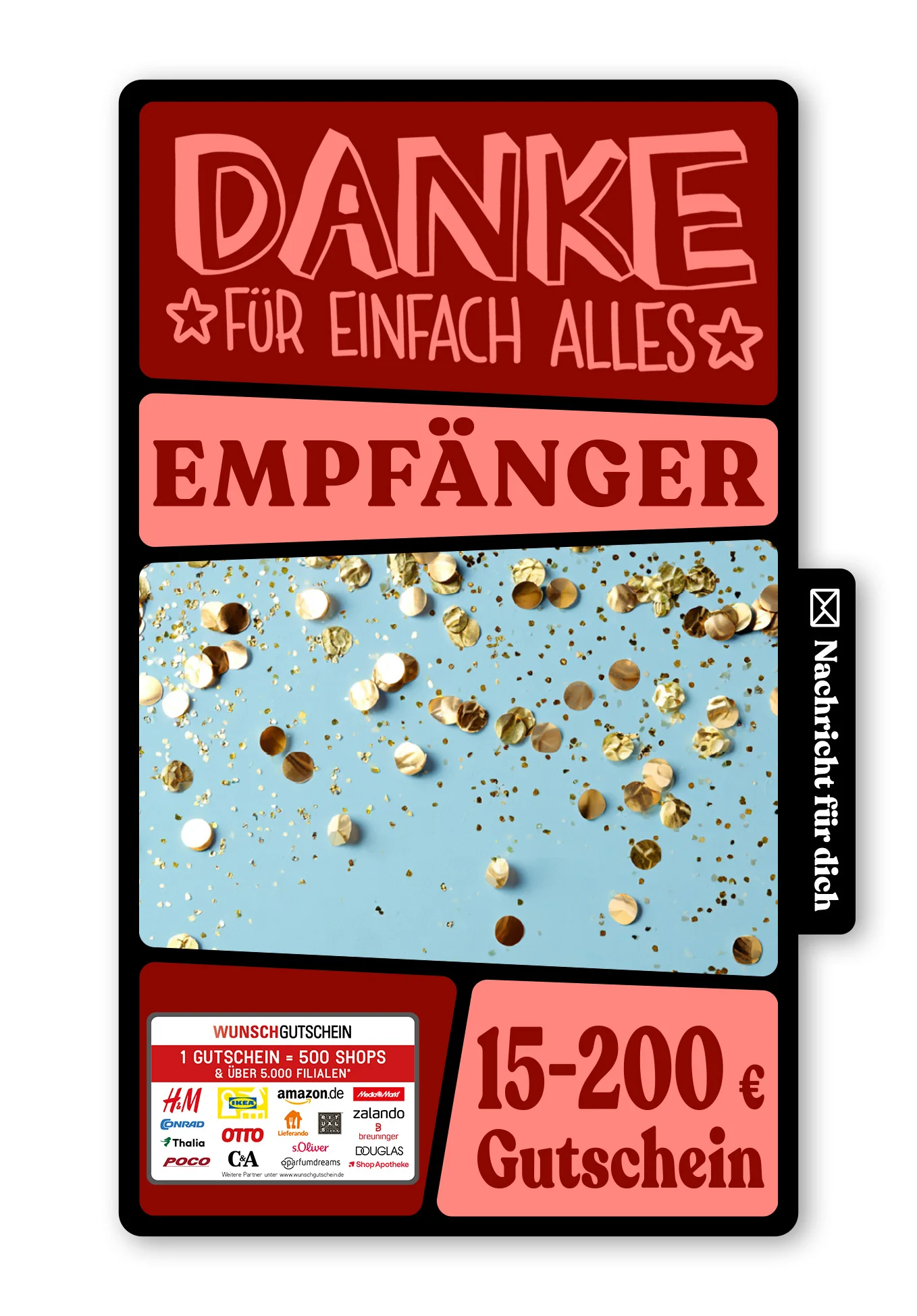 Digital - Danke für Alles - Konfetti Blau