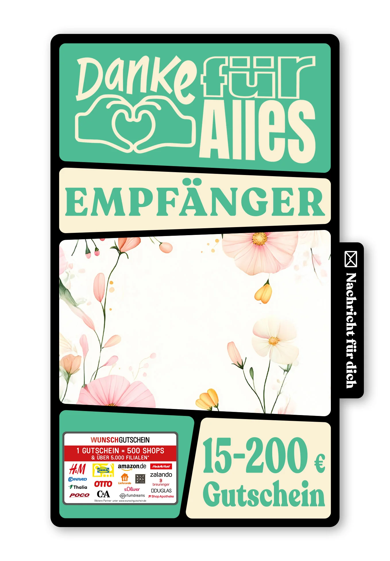 Digital - Danke für Alles Mama - Blumenrahmen
