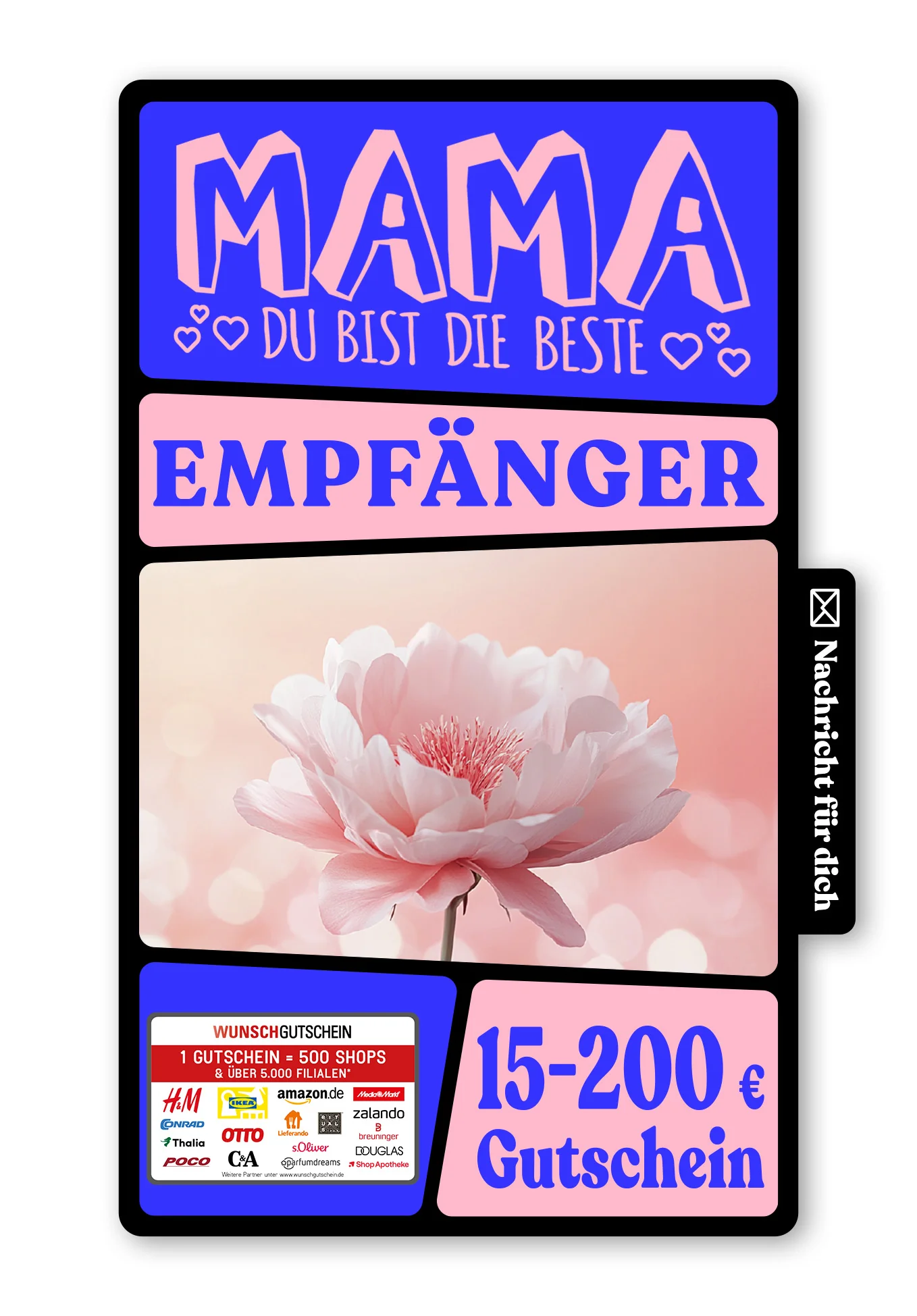Digital - Danke Mama - Blume Rosa