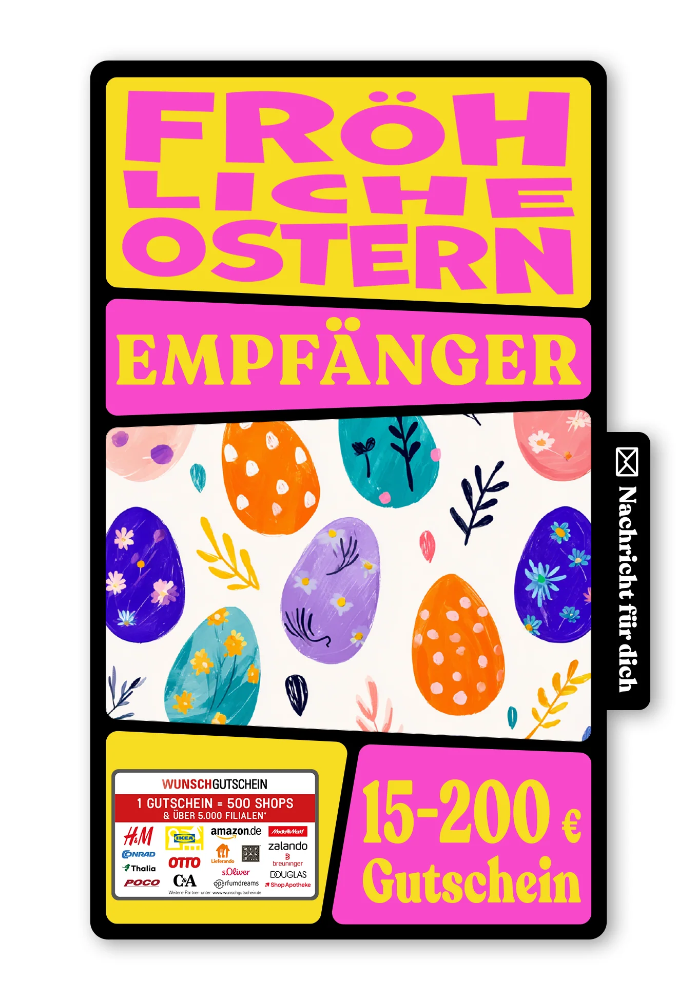 Digital - Frohe Ostern - Eiermuster Bunt