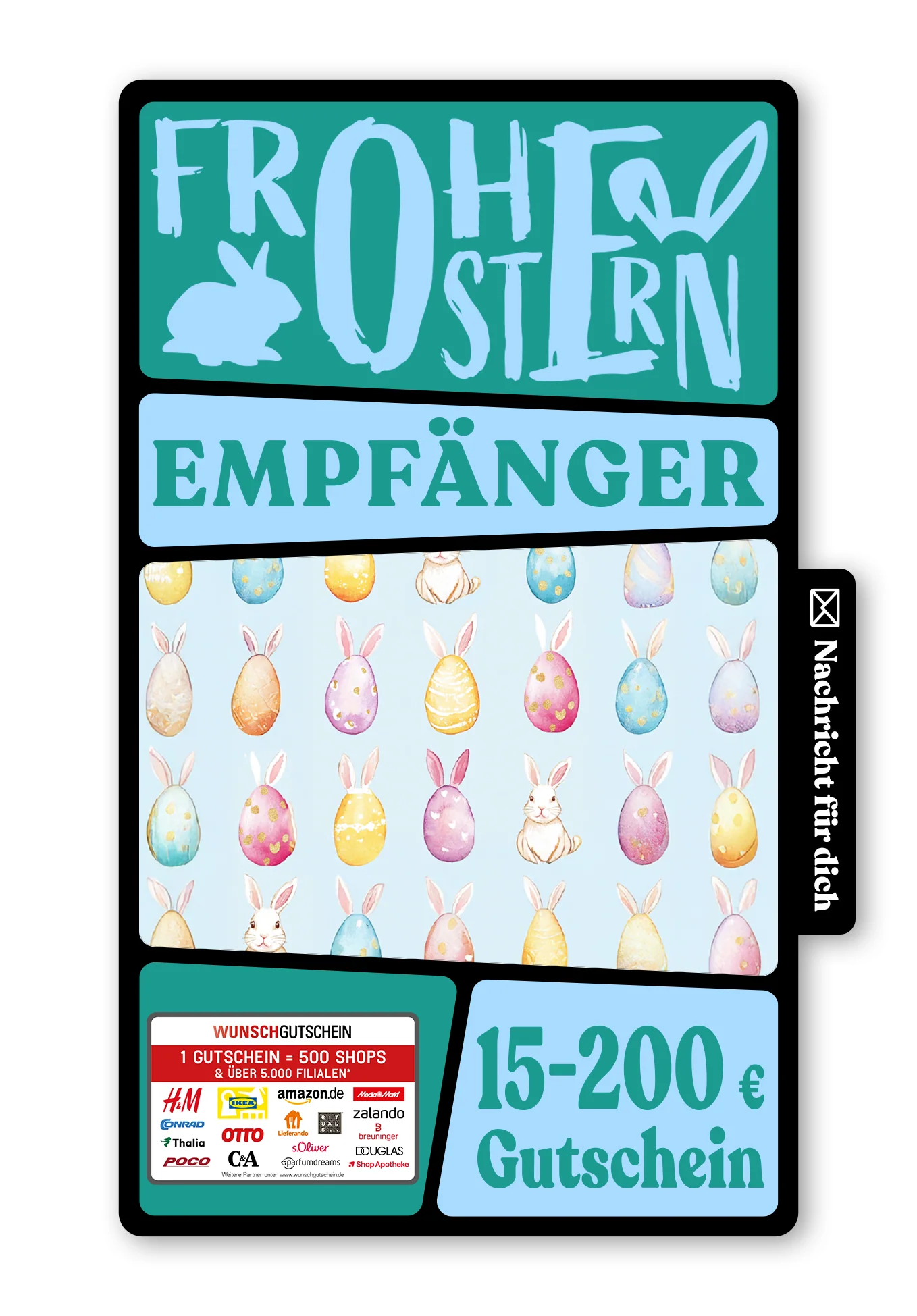 Digital - Frohe Ostern - Haseneier Muster