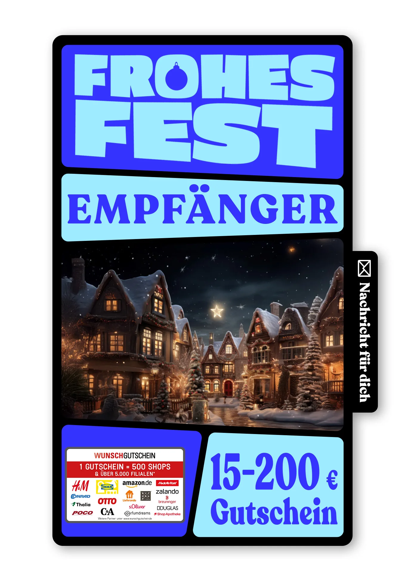 Digital - Frohe Weihnachten - Dorf