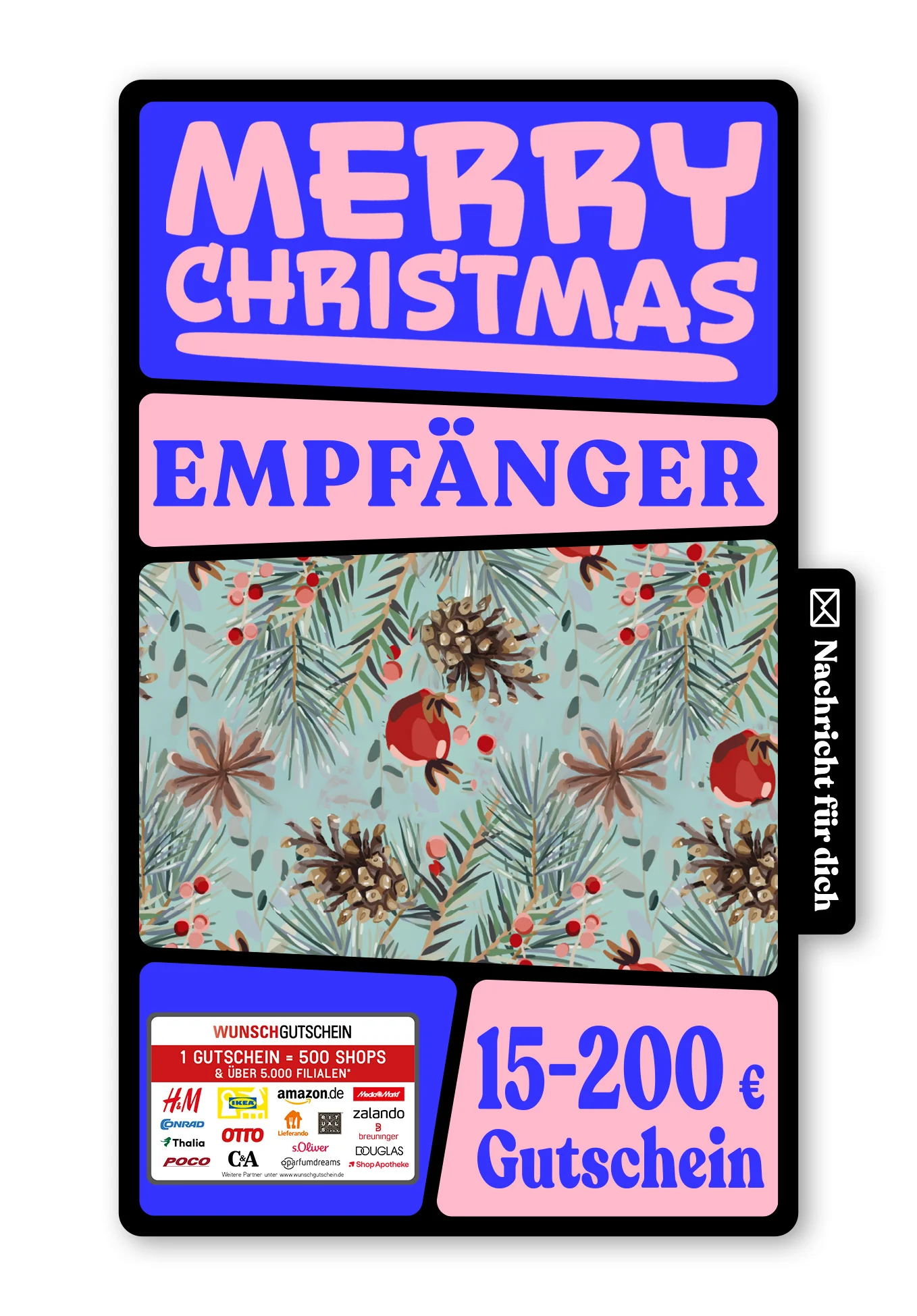 Digital - Frohe Weihnachten - Tannenzapfen
